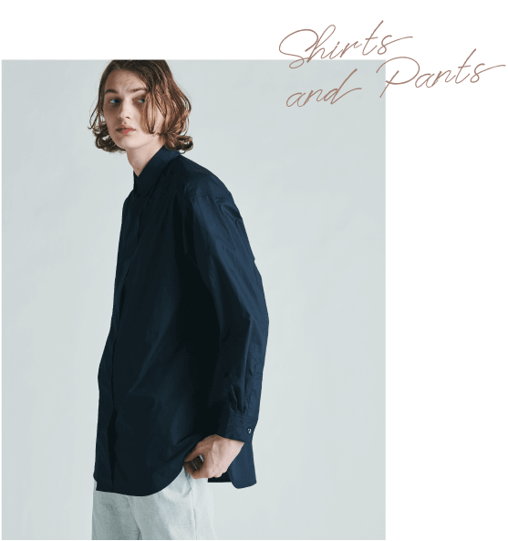 √M(ルートエム) コットンBIGシャツ,√M(ルートエム) タックチノアンクルパンツ