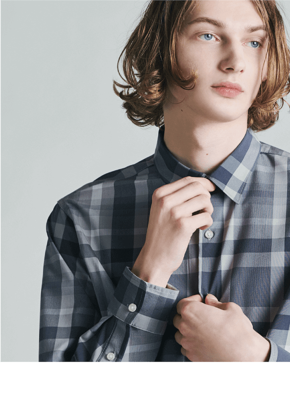 √M(ルートエム) チェックBIGシャツ