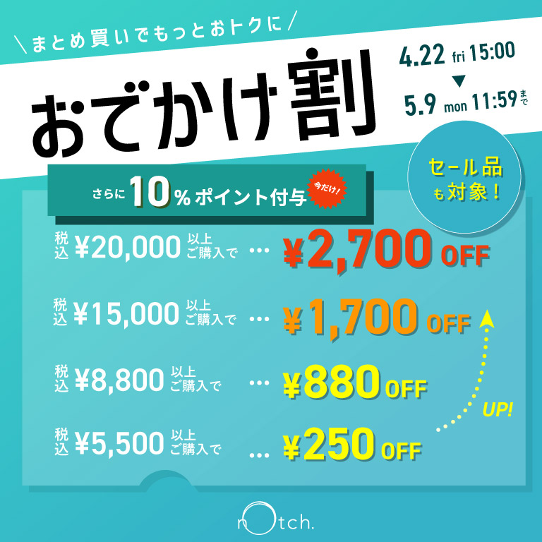 notch. | おでかけ割