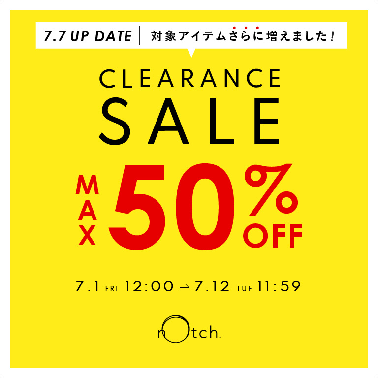 notch. | CLEARANCE SALE