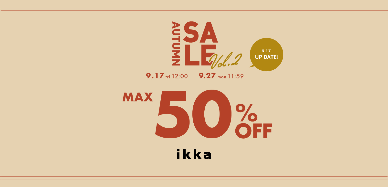 ikka | AUTUMN SALE Vol.2