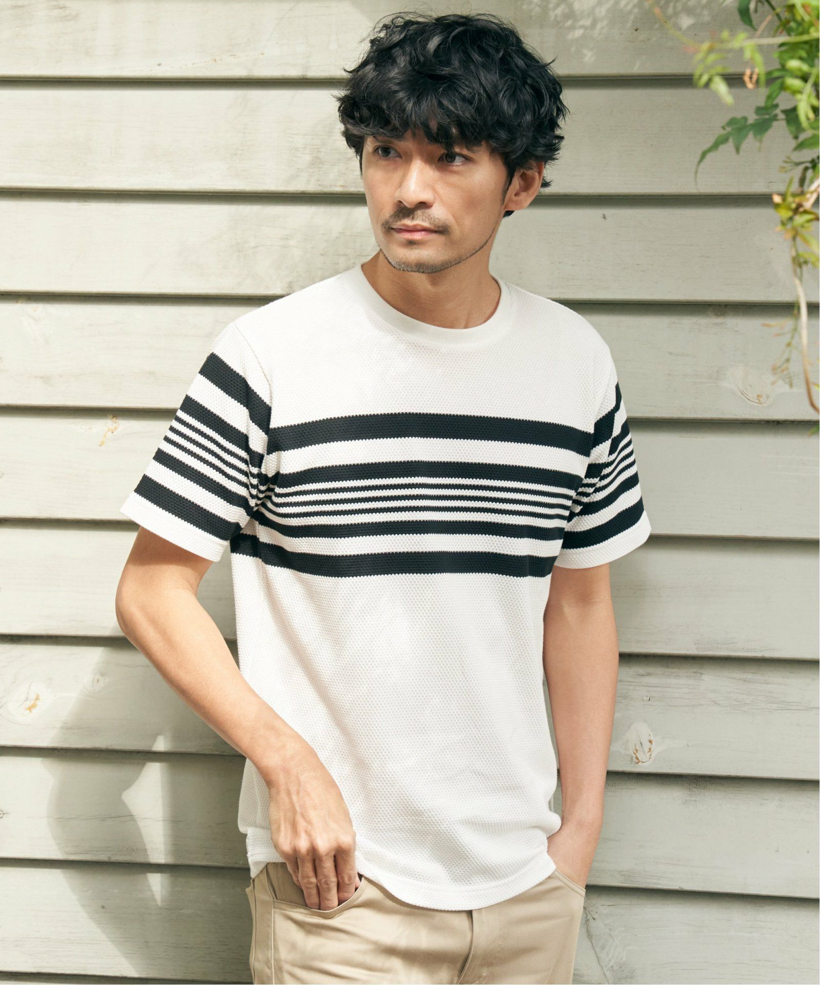 パイナップルパネルボーダーTシャツ,ikka| TOKYO DESIGN CHANNEL