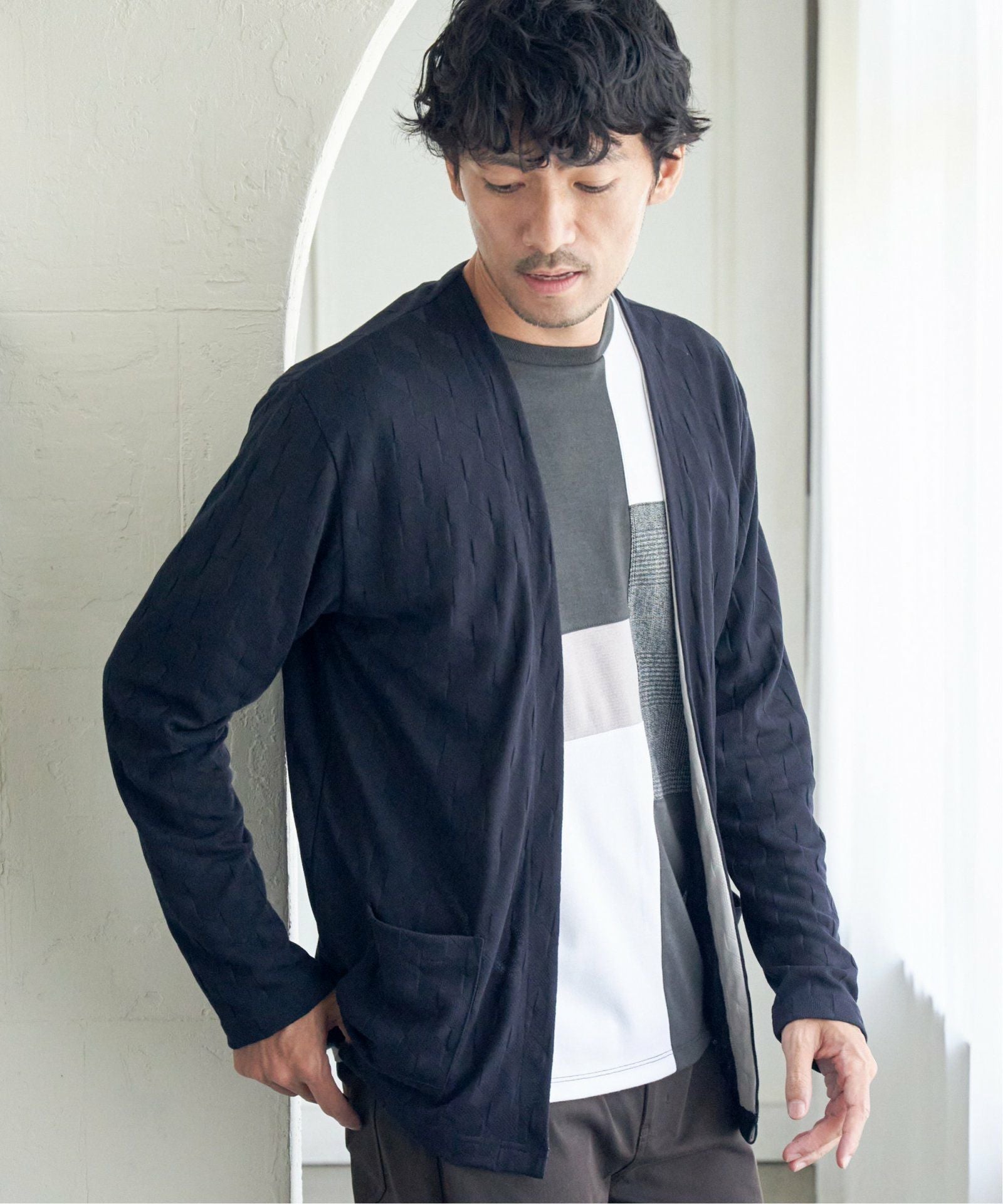 ジャカードボタンレスカーディガン,60%OFF| TOKYO DESIGN CHANNEL