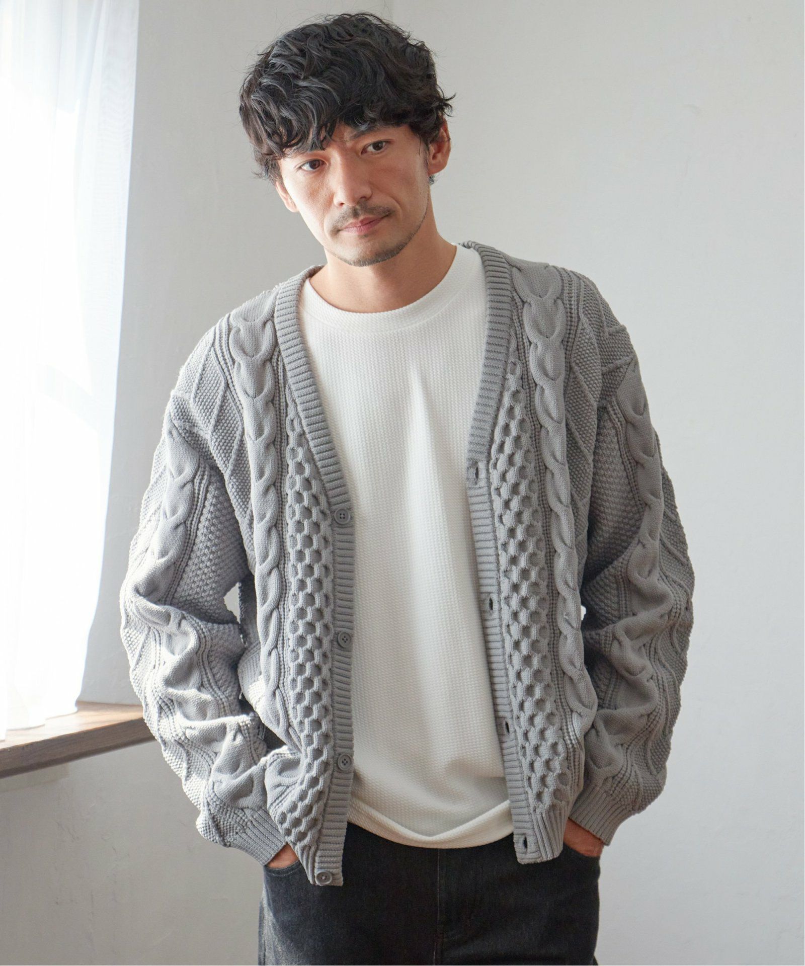 GOKU楽ニットケーブルカーディガン,ikka| TOKYO DESIGN CHANNEL