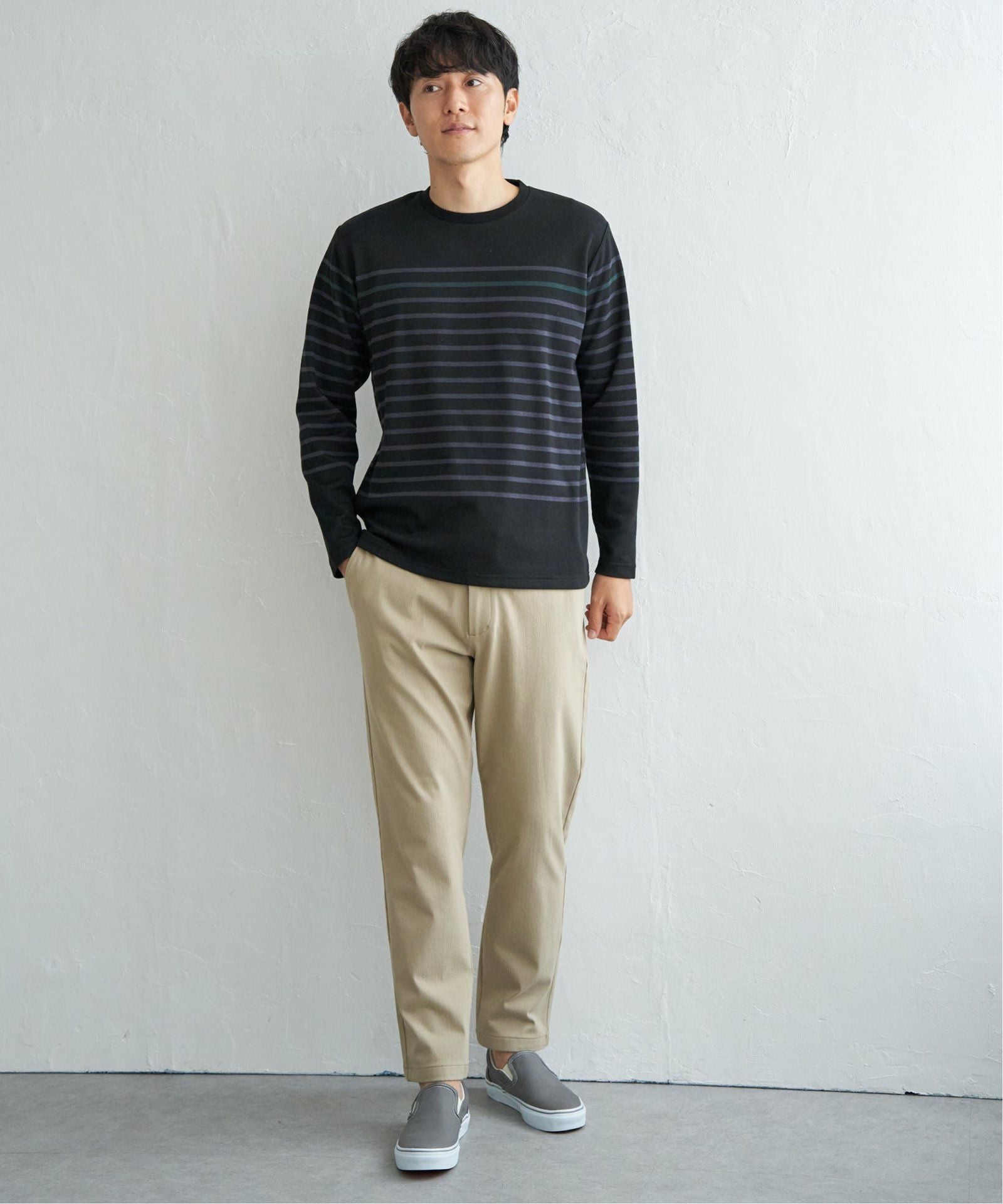 ダブルジャカードボーダーロンT,30%OFF| TOKYO DESIGN CHANNEL