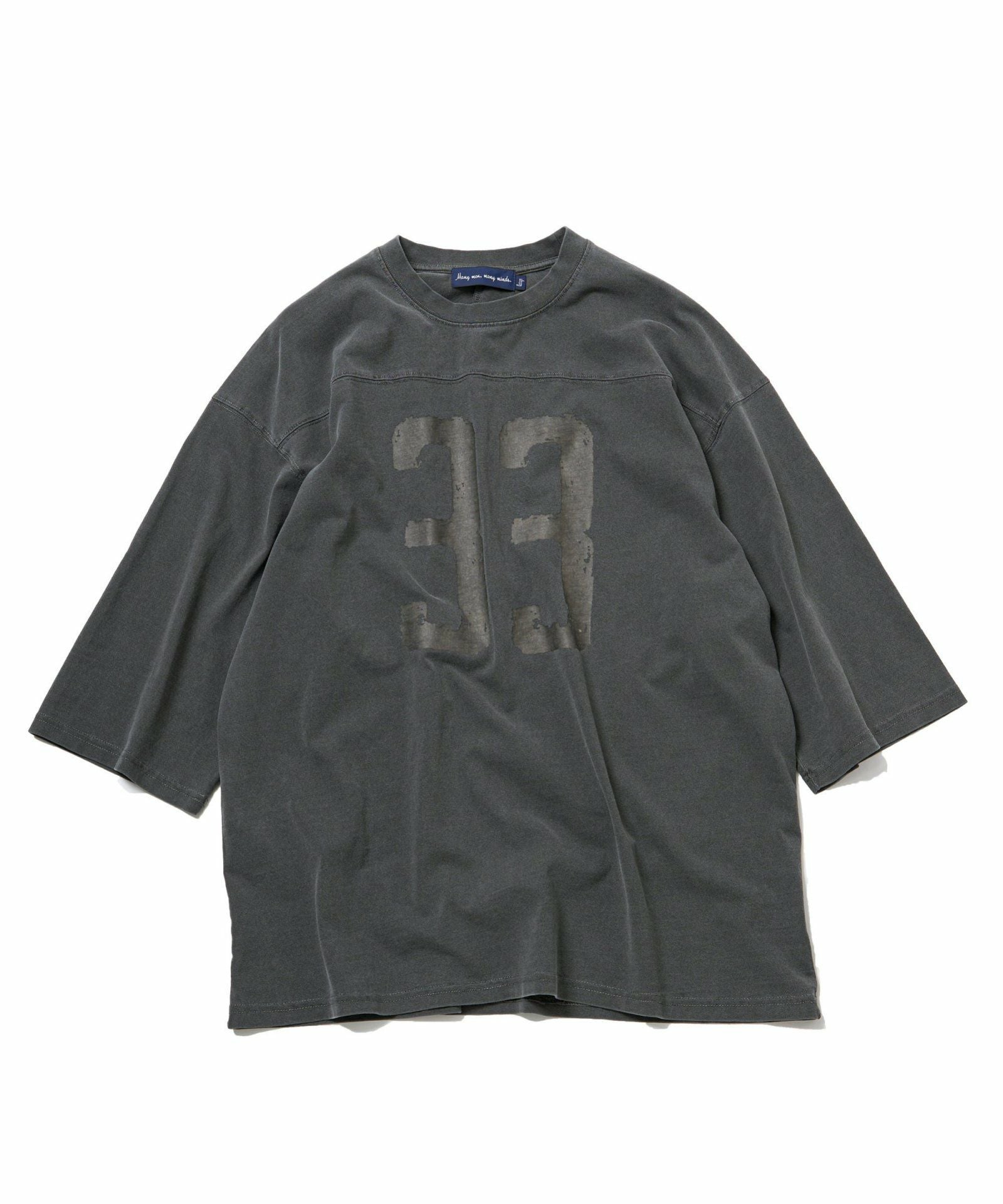 numberプリント ピグメント加工 フットボールTシャツ,NO NEED| TOKYO
