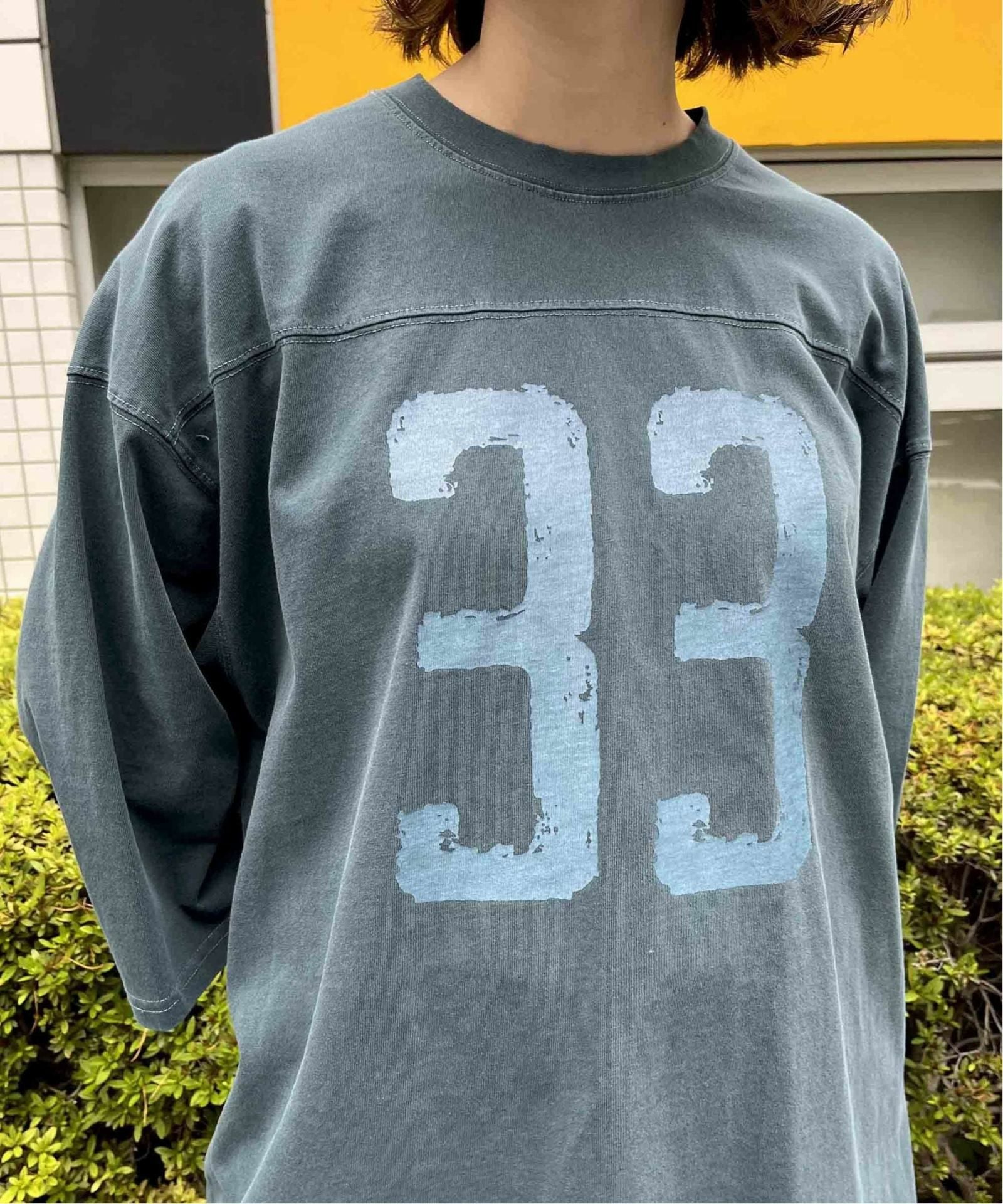 numberプリント ピグメント加工 フットボールTシャツ,70%OFF| TOKYO