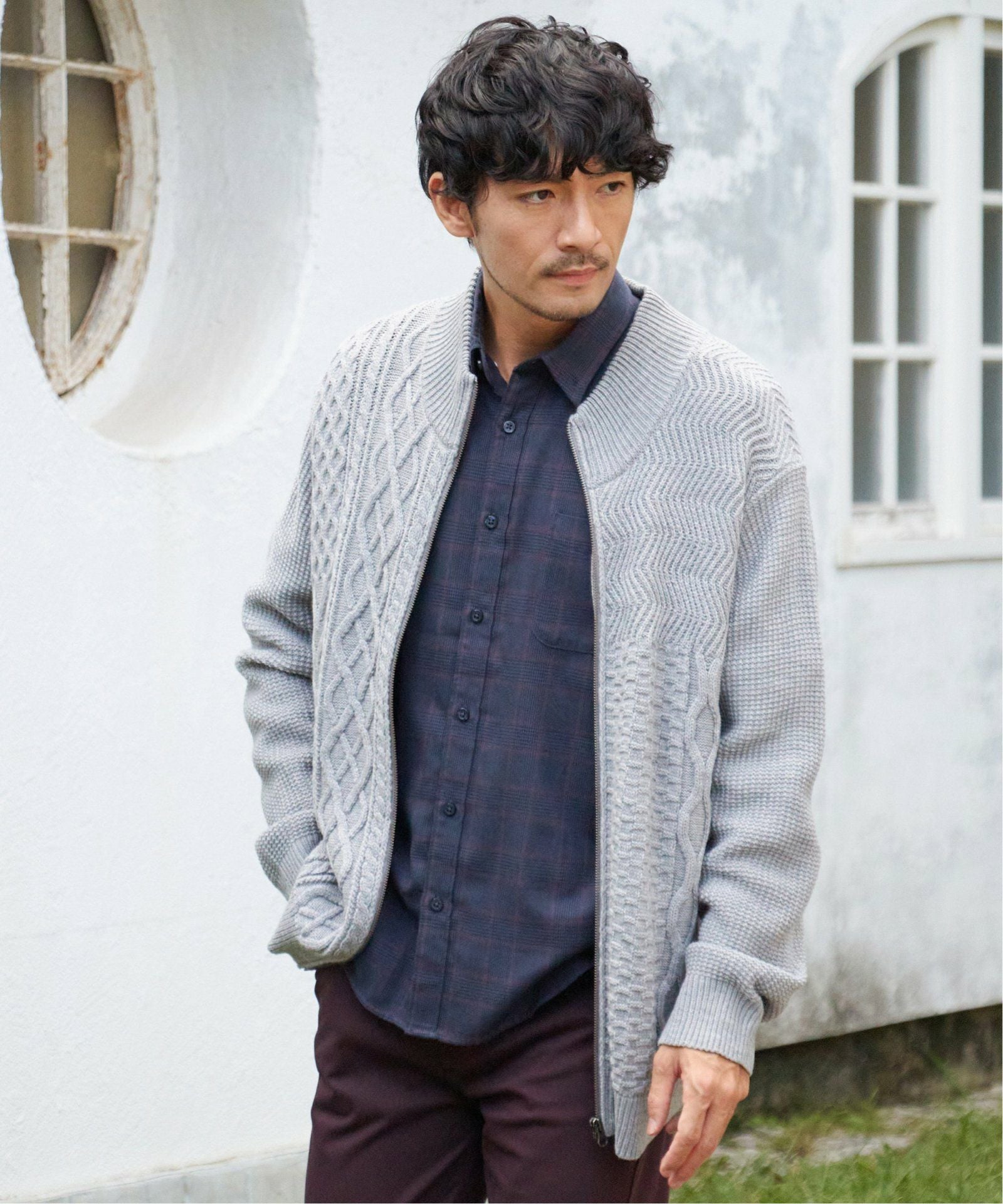 Khaju:ジャカードハンドニットカーディガン18FW Khaju（カージュ）の「Khaju:ジャカードハンドニットカーディガン18FW