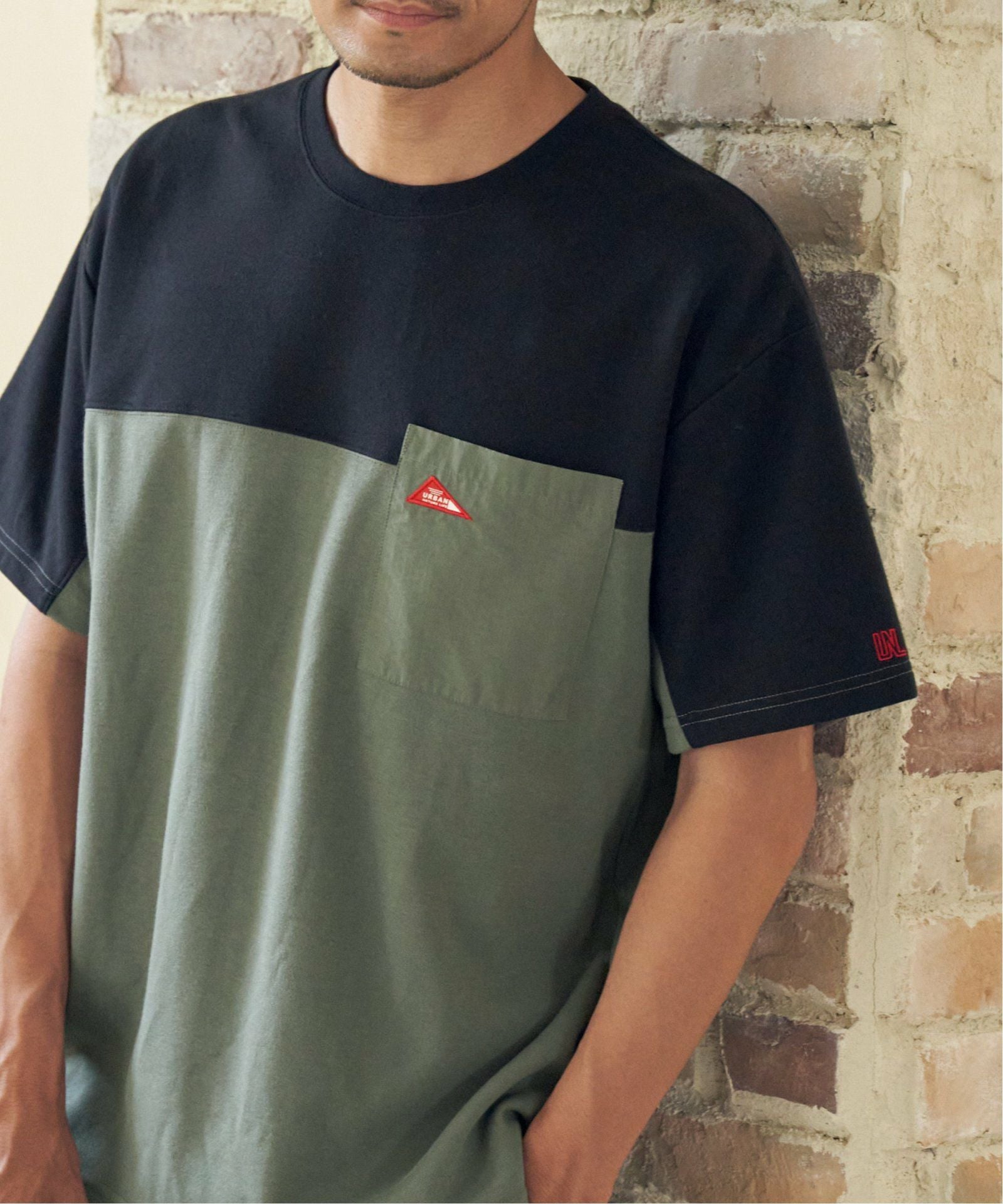 URBAN NATURE LIFE アーバンネイチャーライフ バイカラー切り替えT