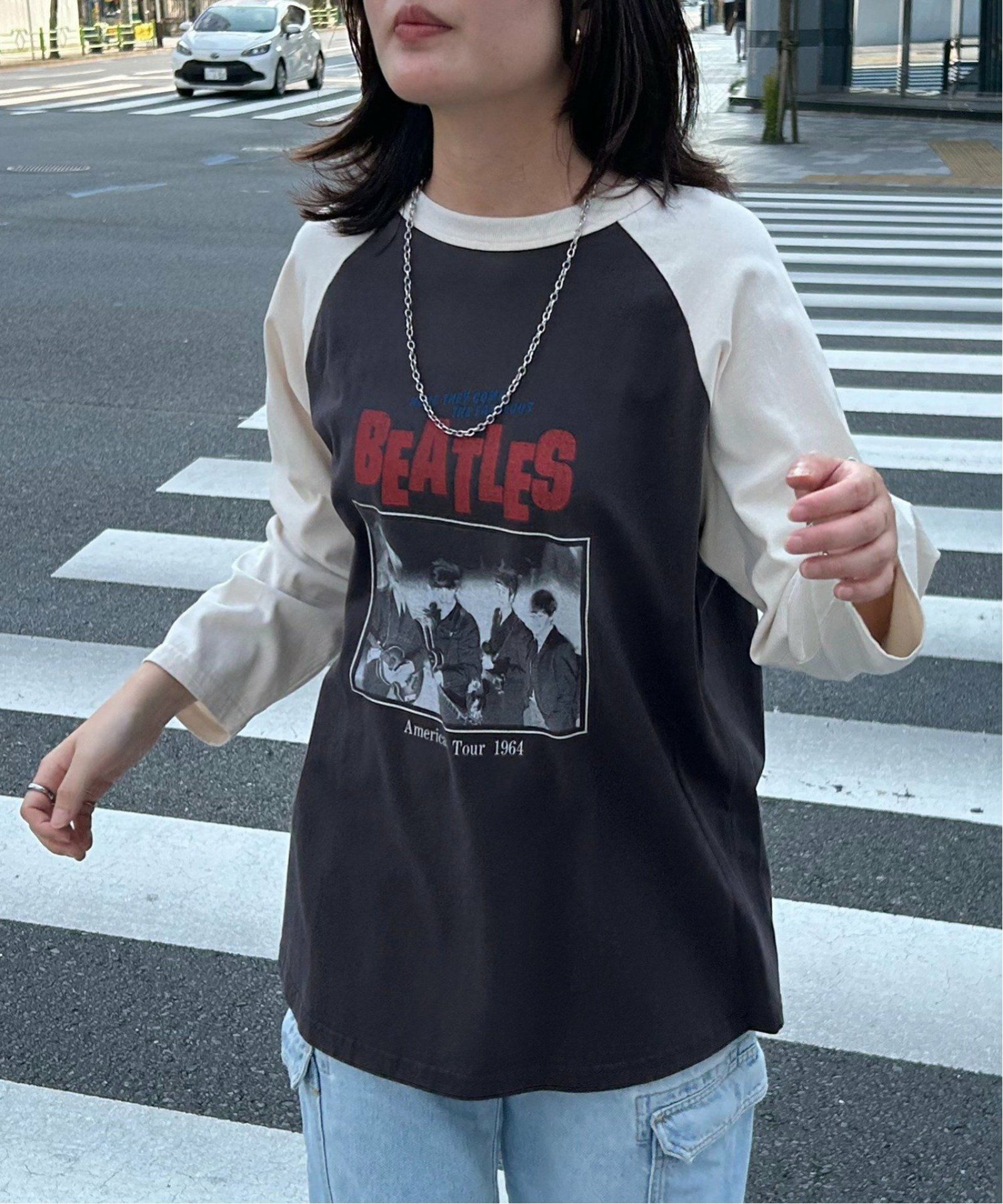 別注】THE BEATLES ザ ビートルズ ツアーラグランロンT,VENCE| TOKYO