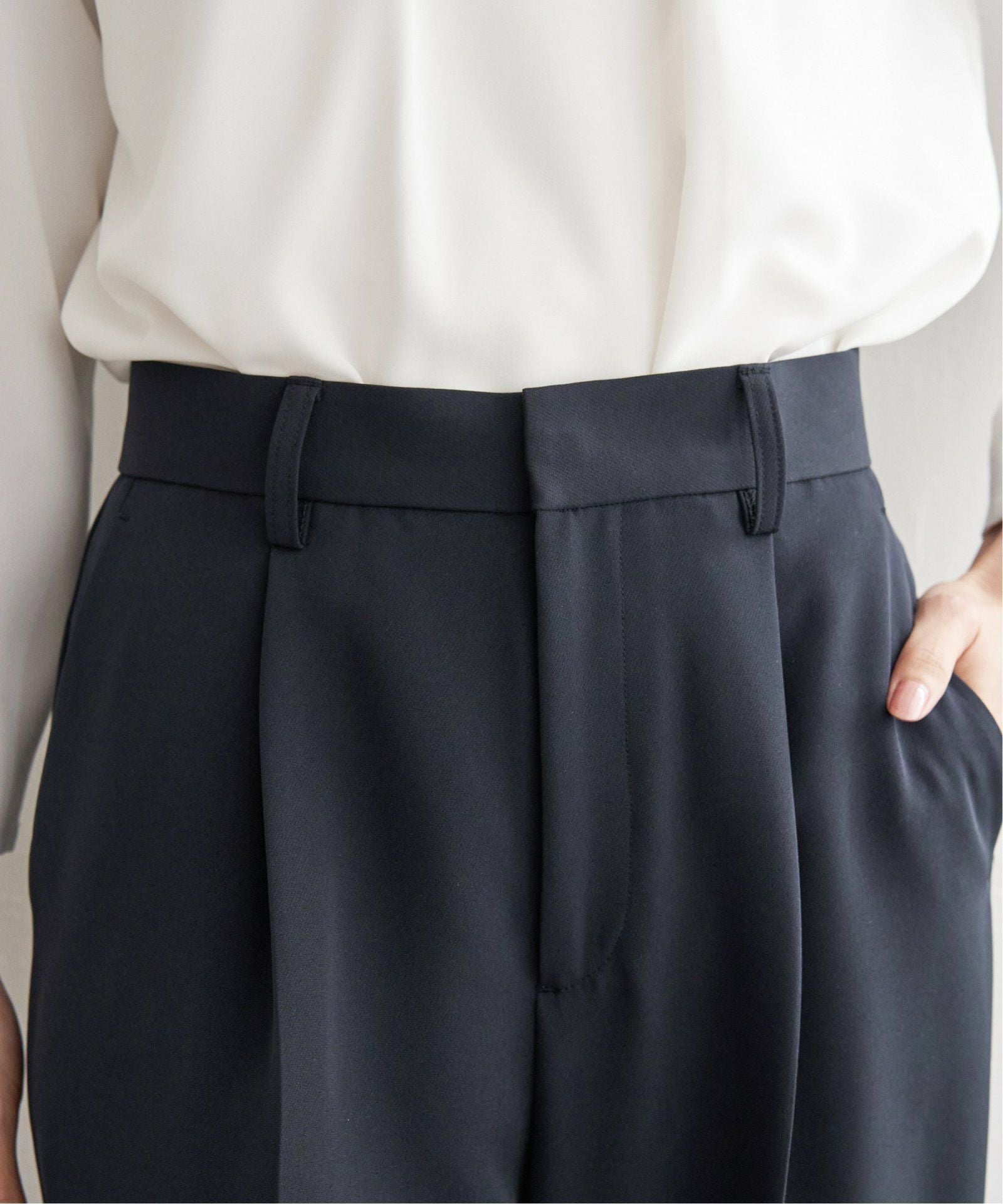 洗濯機で洗える／セットアップ対応】ウォッシャブルワイドパンツ,40