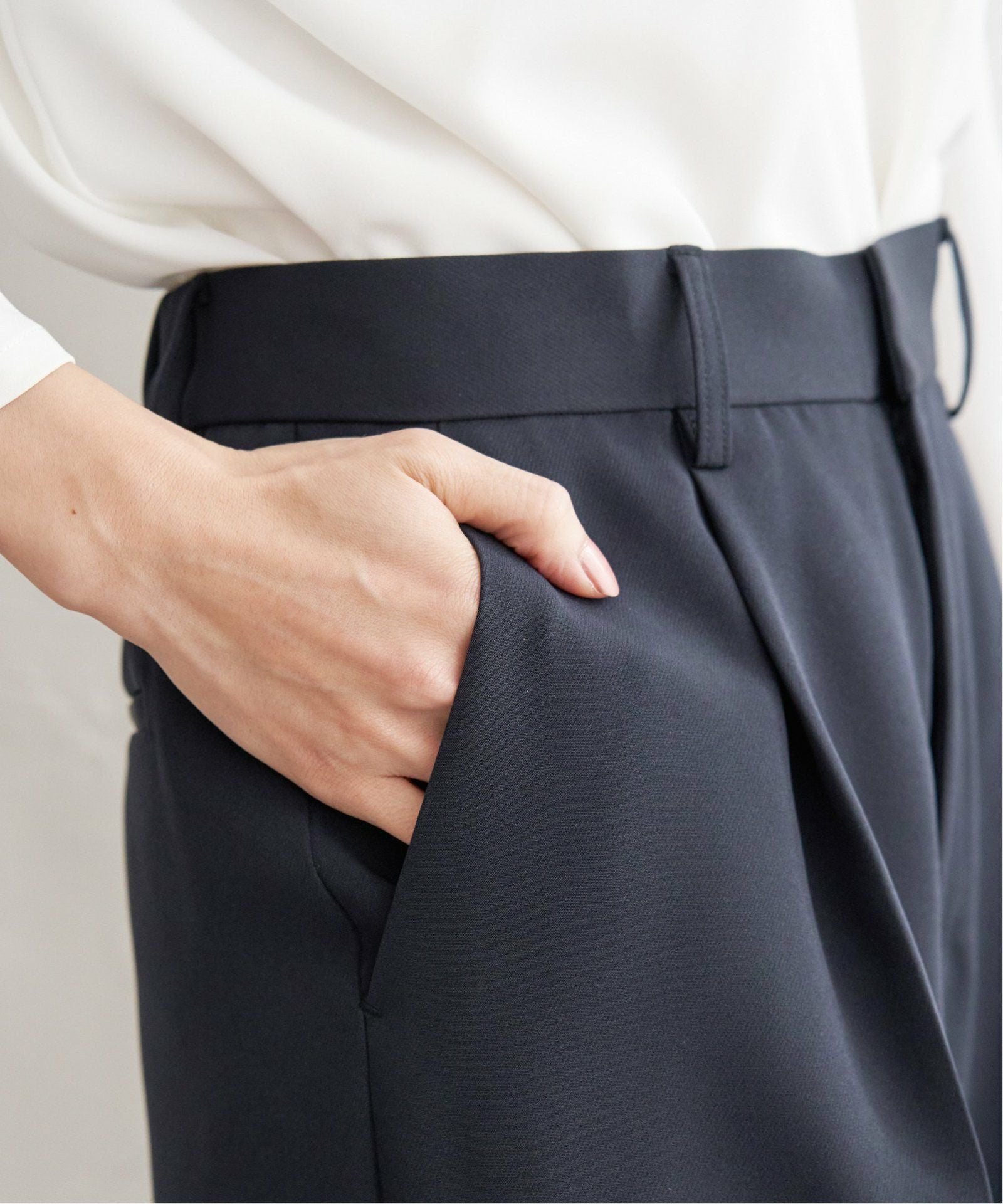 洗濯機で洗える／セットアップ対応】ウォッシャブルワイドパンツ,40