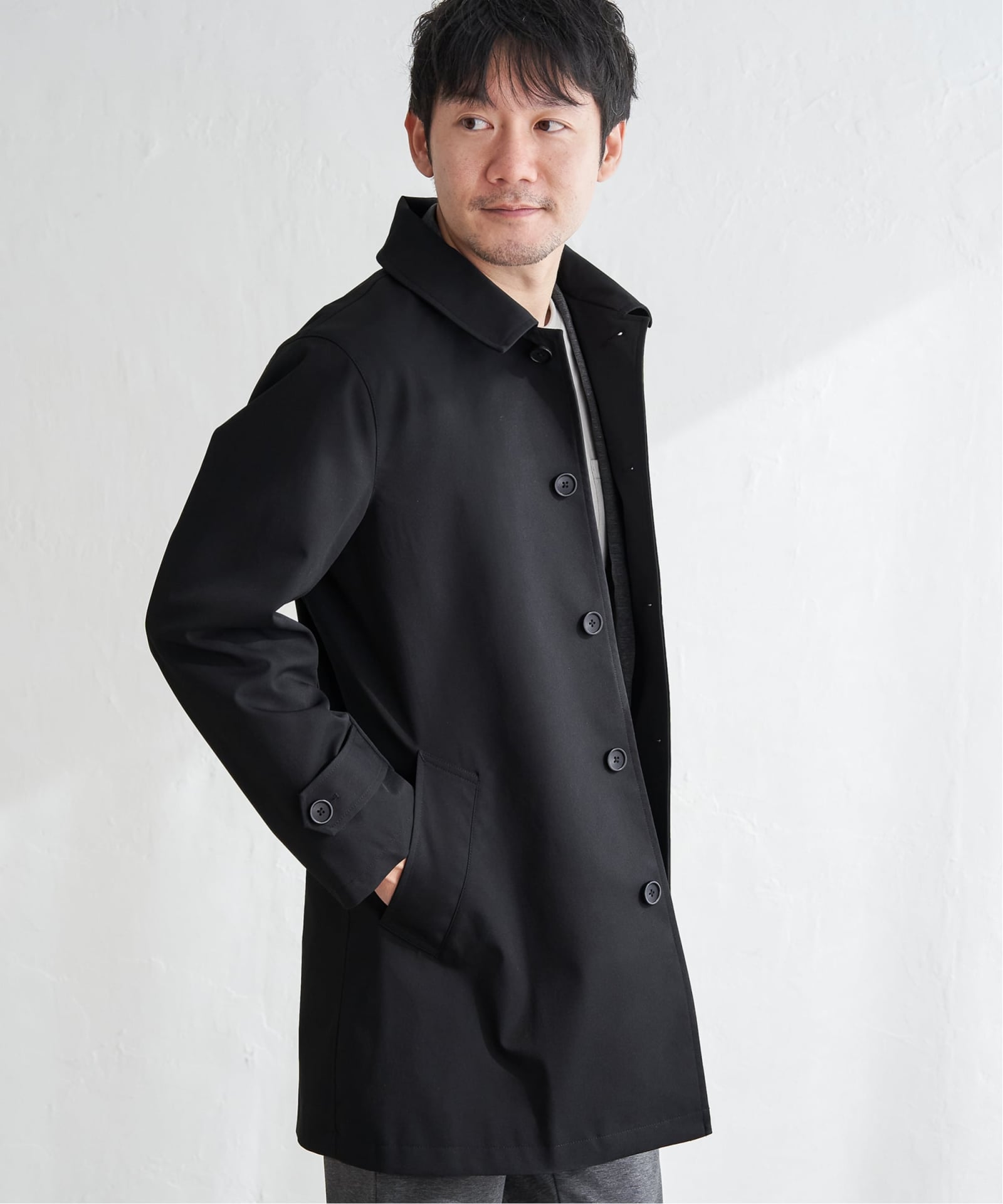 雑誌MonoMax4月号掲載】撥水ピケフードステンカラーコート,ikka| TOKYO