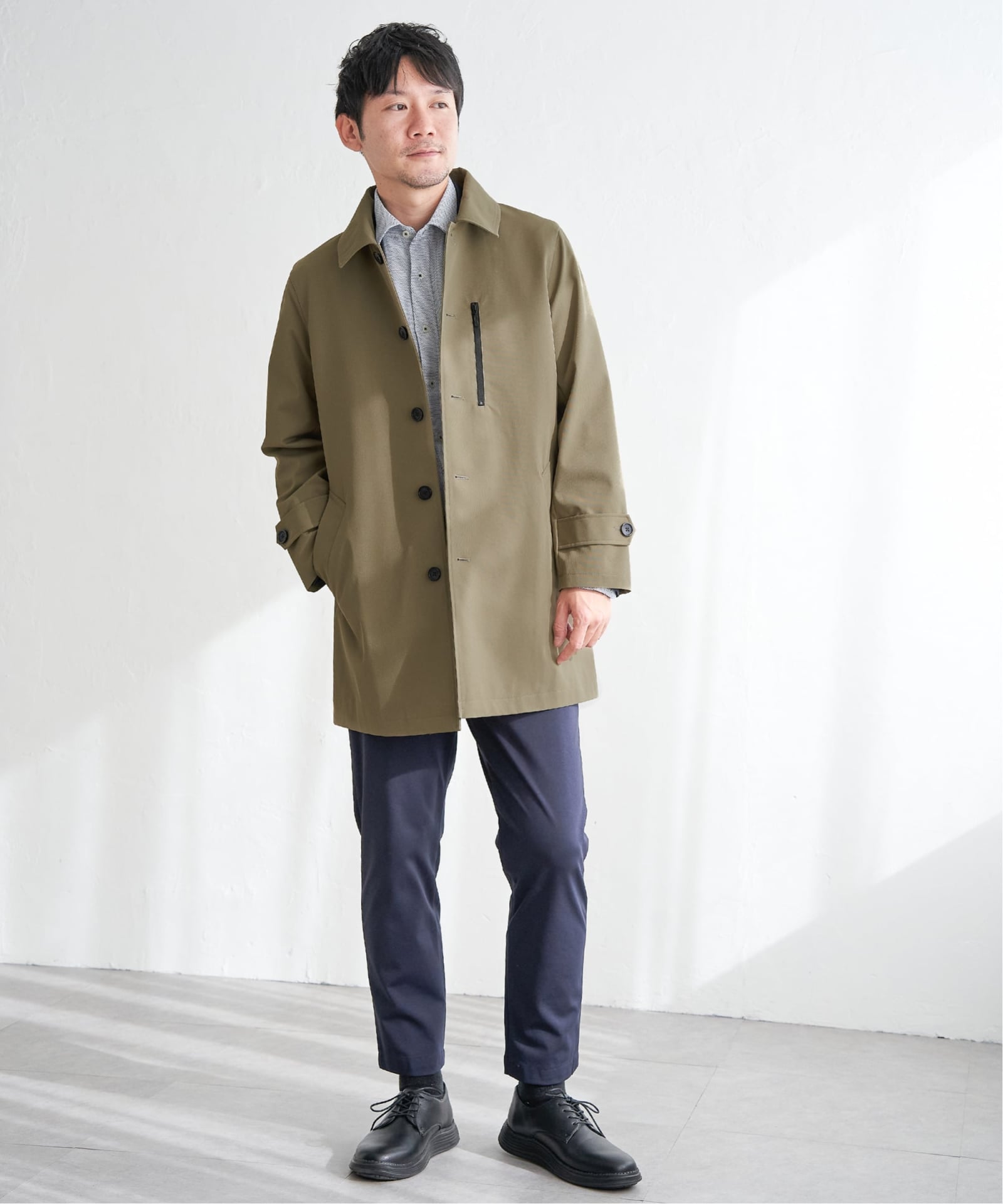 雑誌MonoMax4月号掲載】撥水ピケフードステンカラーコート,ikka| TOKYO
