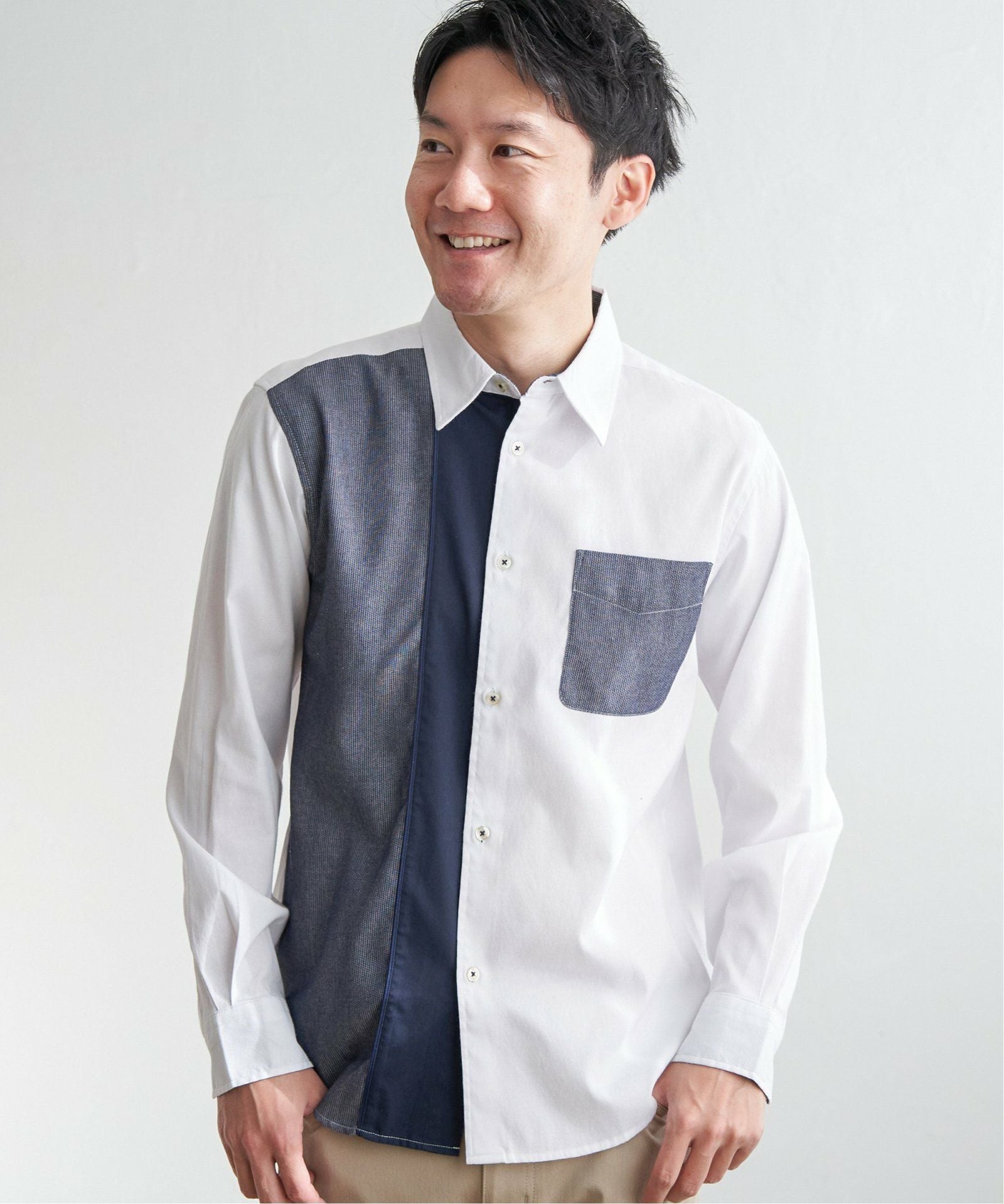 ブロックスパイピング切り替えシャツ,ikka| TOKYO DESIGN CHANNEL