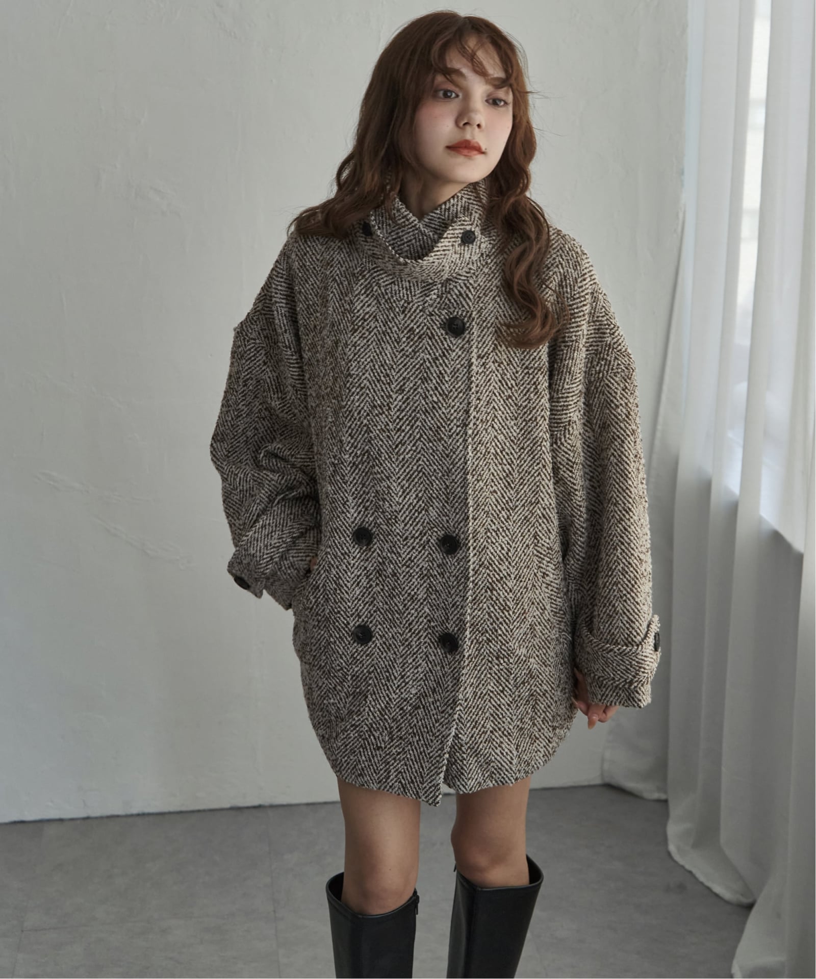 notch.by yui 】ヘリンボーンPコート,notch.| TOKYO DESIGN CHANNEL