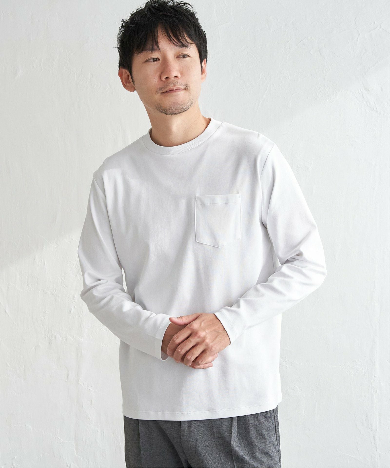 ポンチクルーネックジャケットロンT,ikka| TOKYO DESIGN CHANNEL