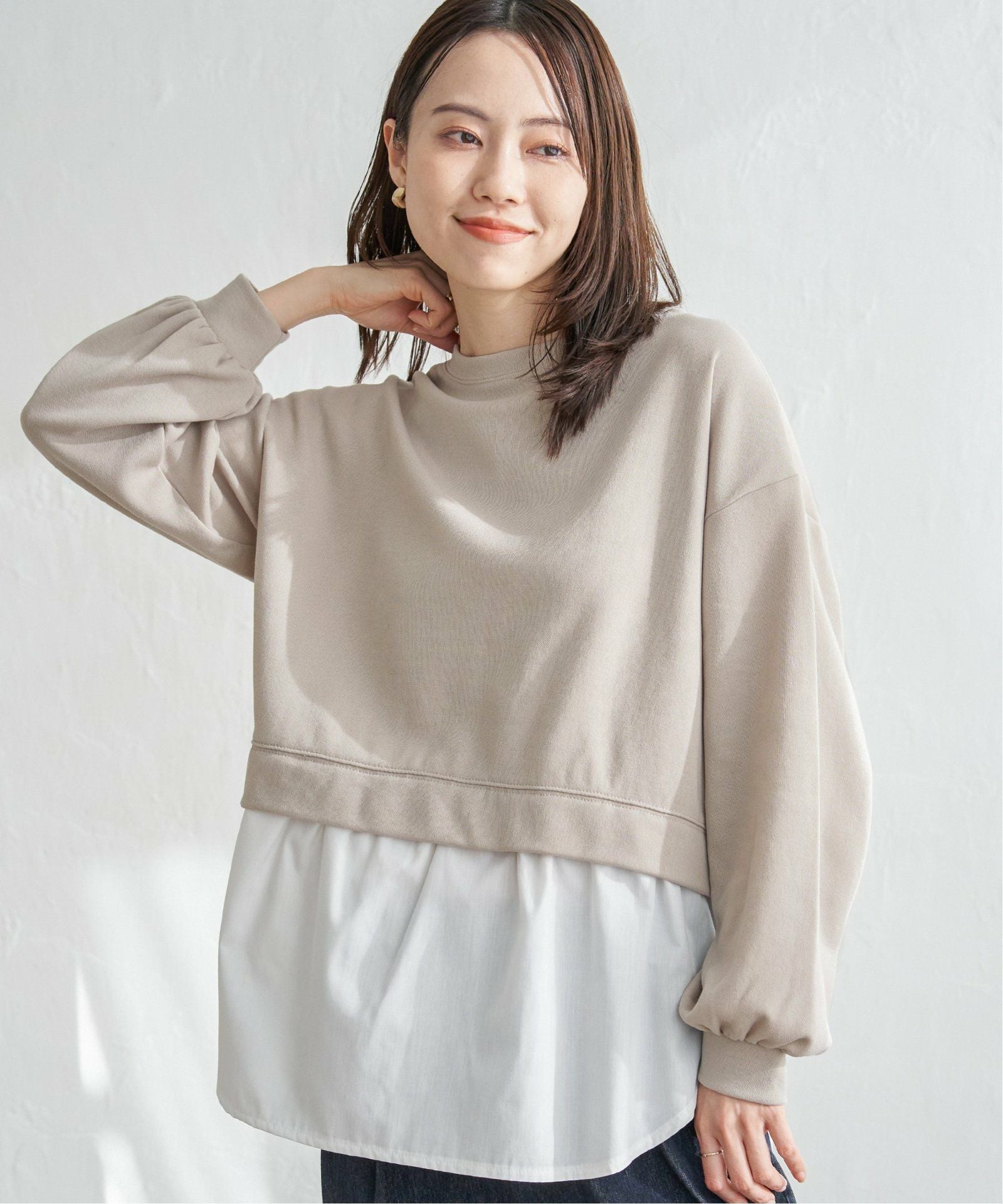 ちか　38 ポンチ切り替えレイヤードプルオーバー,ikka| TOKYO DESIGN CHANNEL