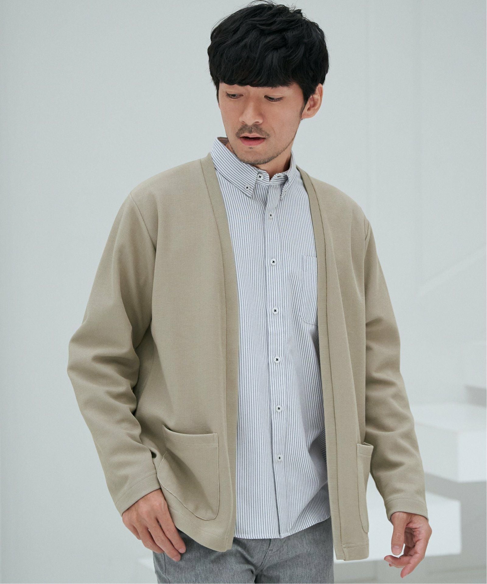 ダブルフェイスDRYカノコカーディガン,ikka| TOKYO DESIGN CHANNEL