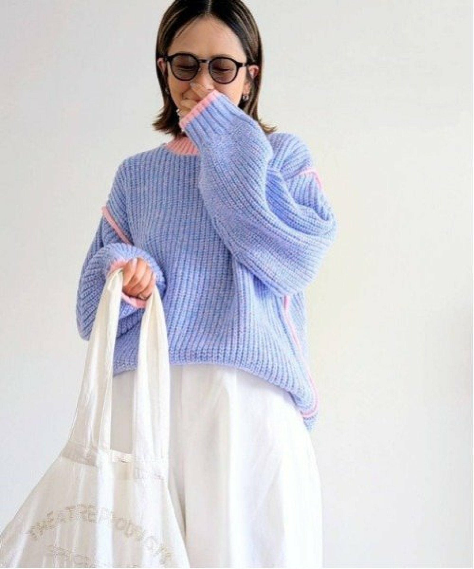 notch. by yui 】オーバーサイズバイカラーニット 2025AW,20%OFF