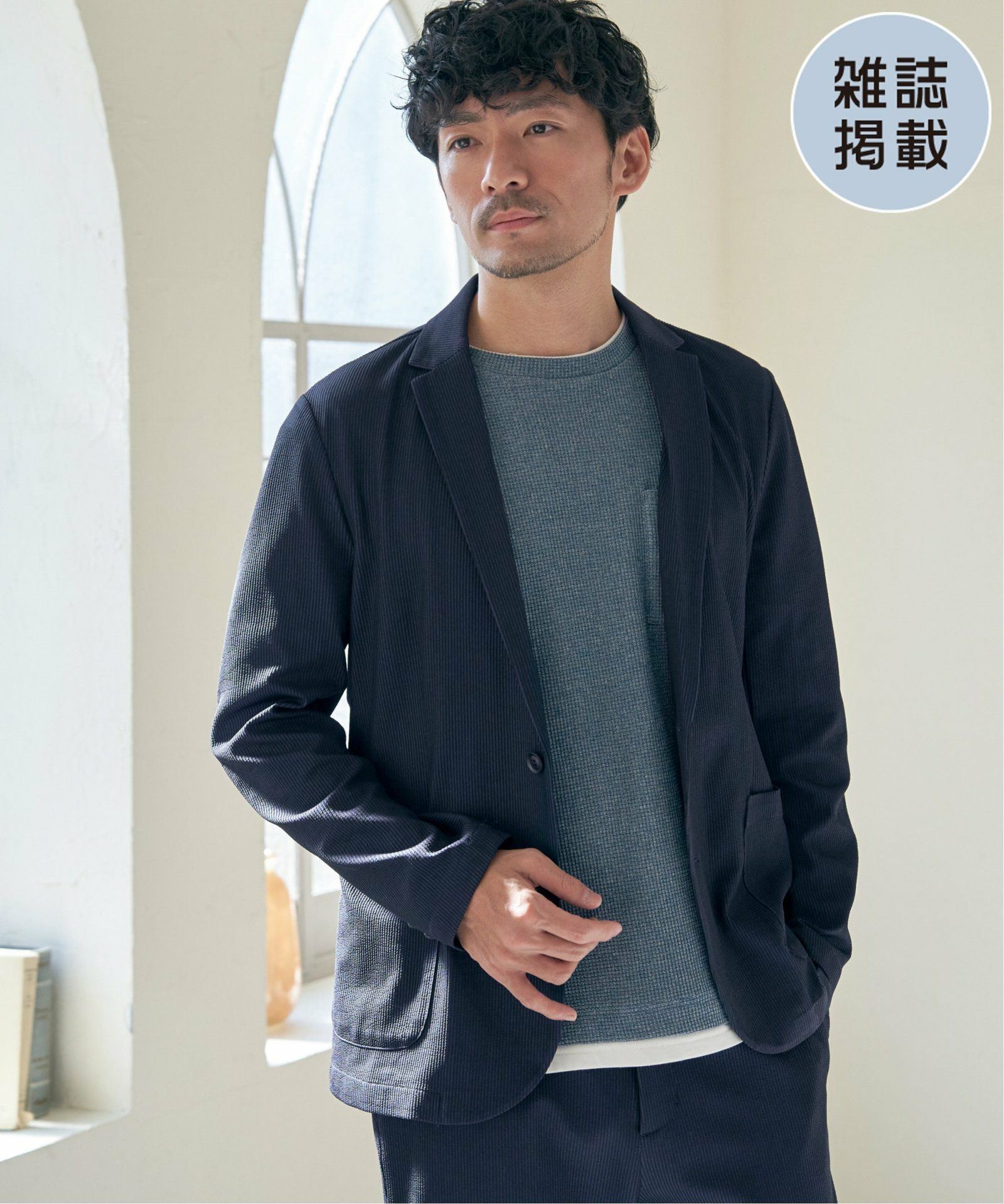 雑誌MonoMax5月号掲載】GOKU楽ワークサッカージャケット【セットアップ