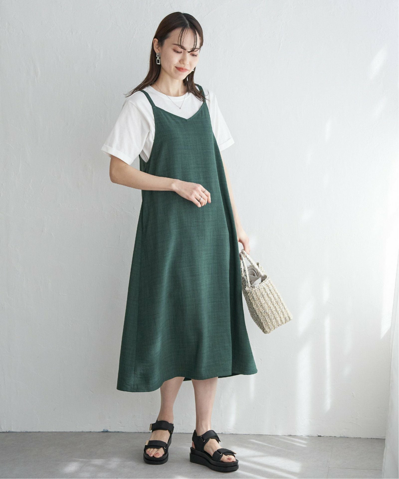 2点セット】リネンライク2WAYキャミワンピセット,60%OFF| TOKYO DESIGN