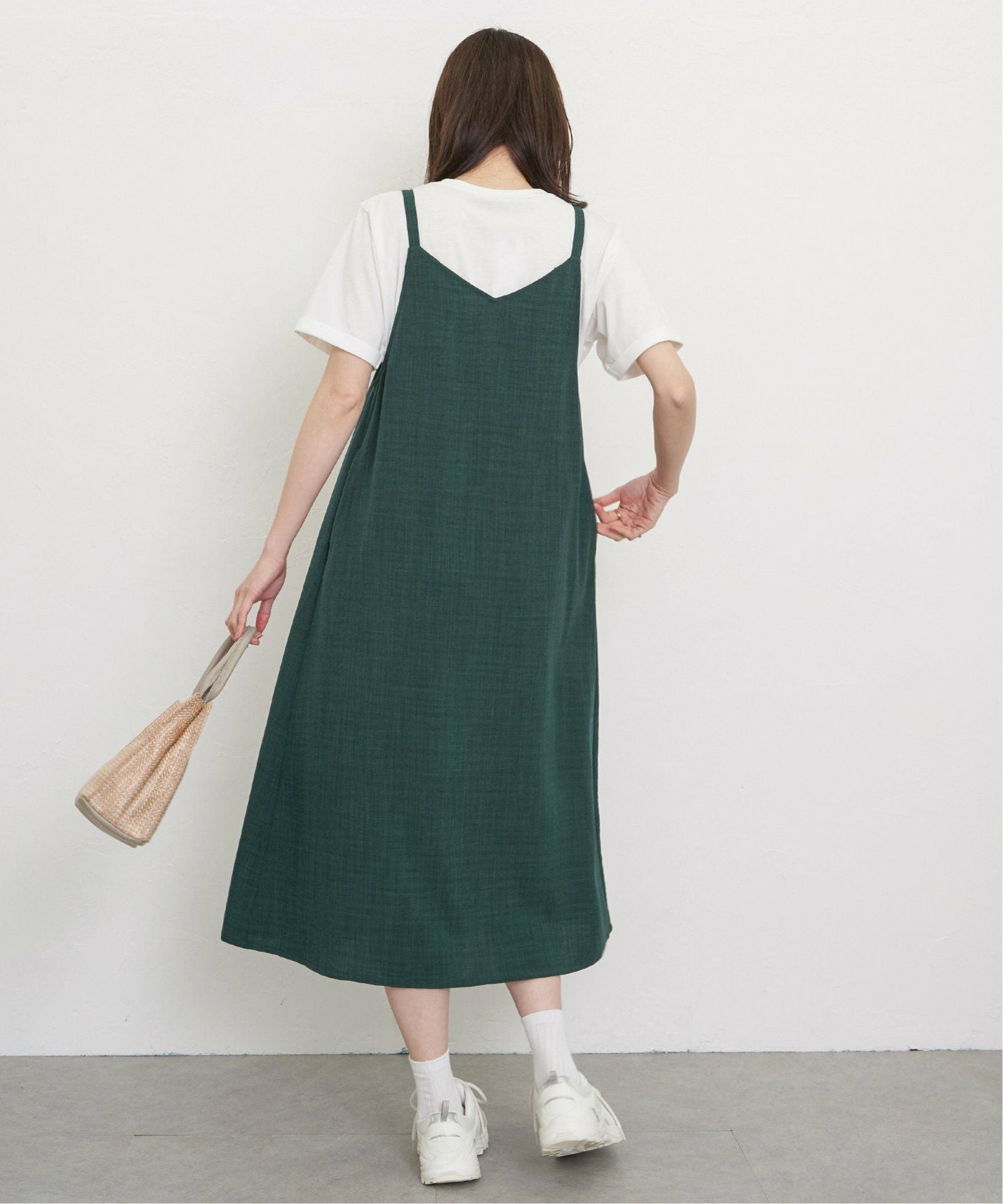 2点セット】リネンライク2WAYキャミワンピセット,ikka| TOKYO DESIGN