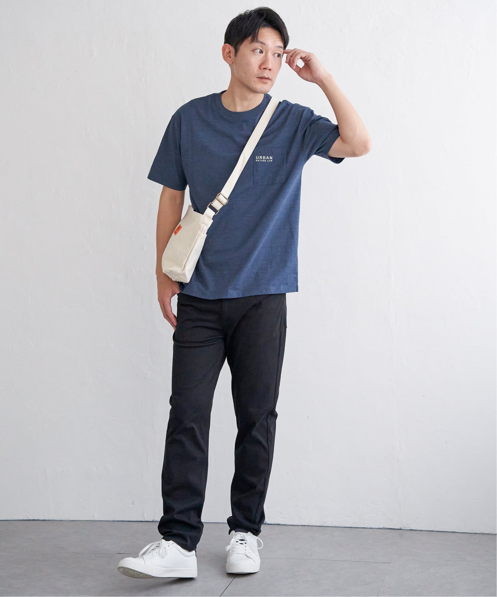URBAN NATURE LIFE アーバンネイチャーライフ 刺繍ポケットTシャツ
