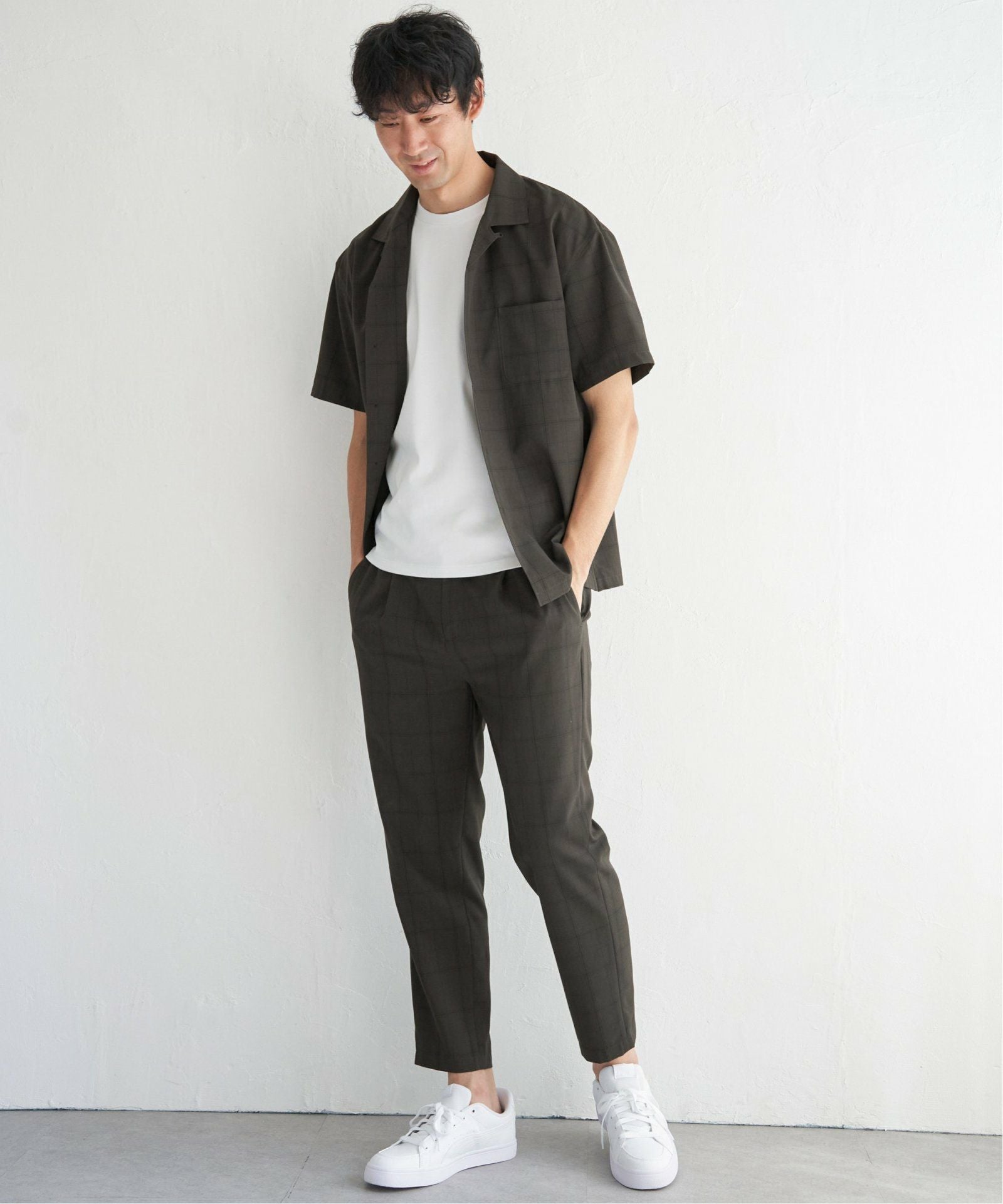 セットアップ対応】Reflax(R) リラックスオープンカラーシャツ,60%OFF