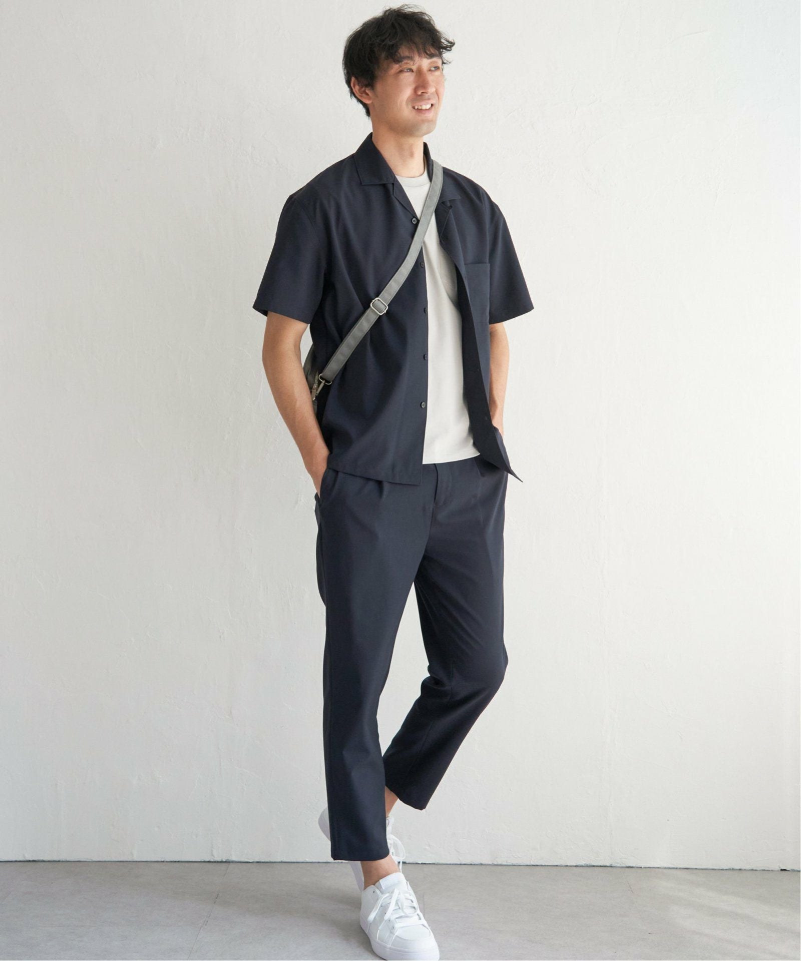 セットアップ対応】Reflax(R) リラックスオープンカラーシャツ,60%OFF