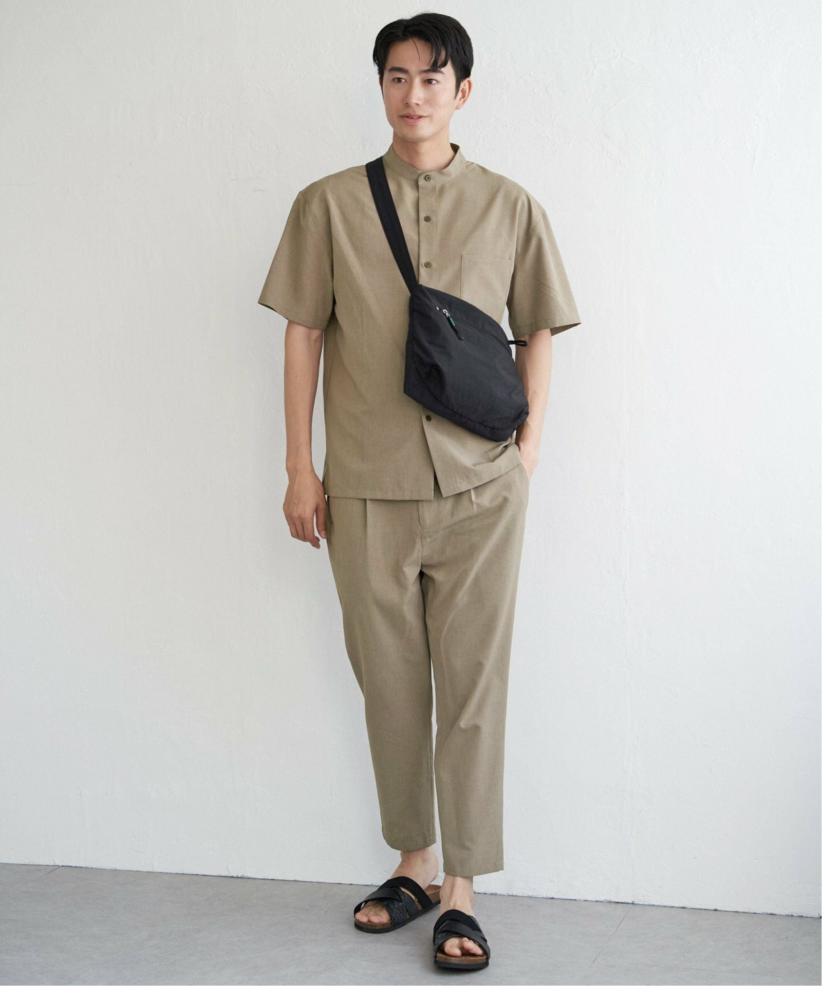 セットアップ対応】Reflax(R) リラックスバンドカラーシャツ,60%OFF