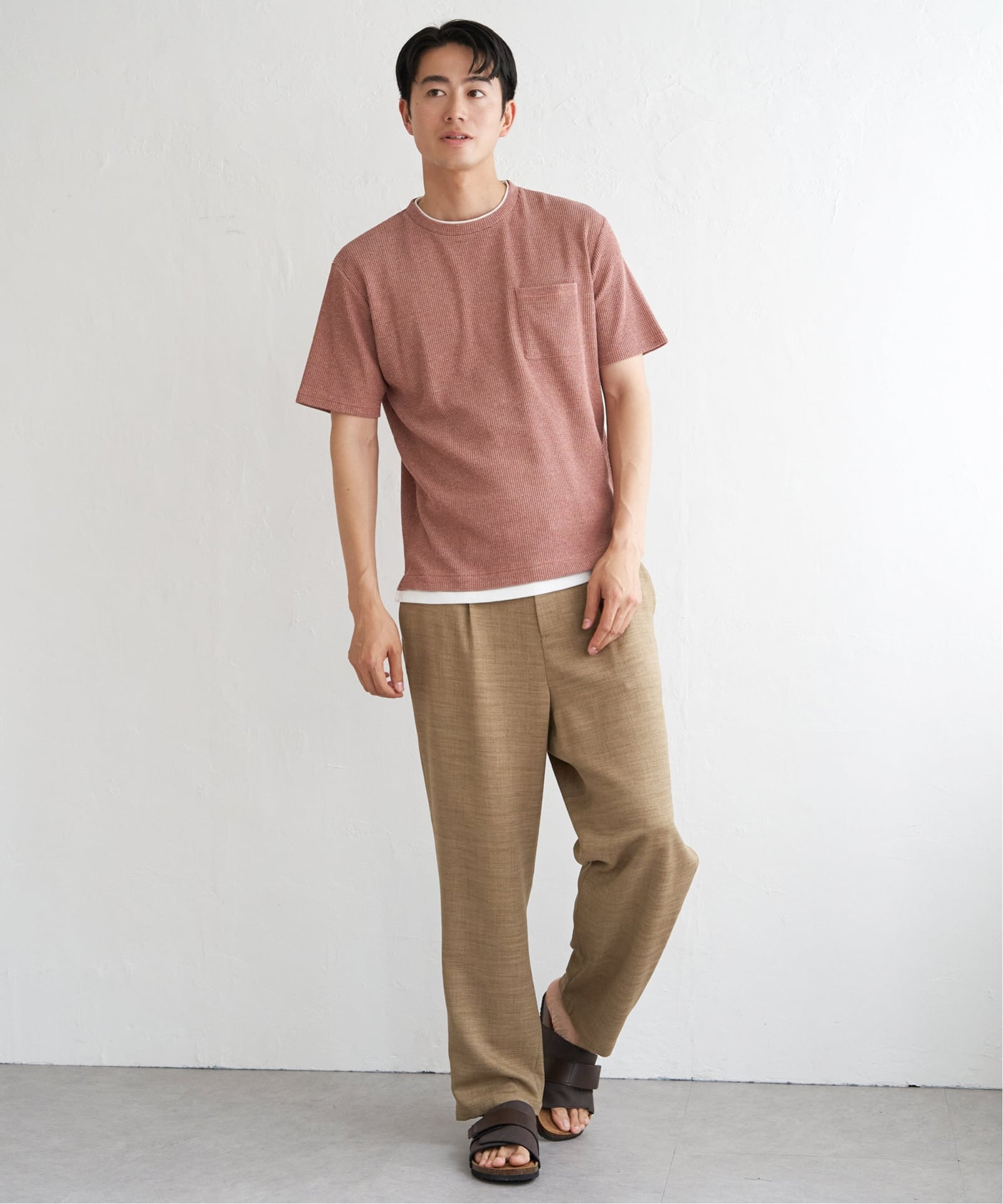 メランジワッフルポケ付きフェイクTシャツ,60%OFF| TOKYO DESIGN CHANNEL