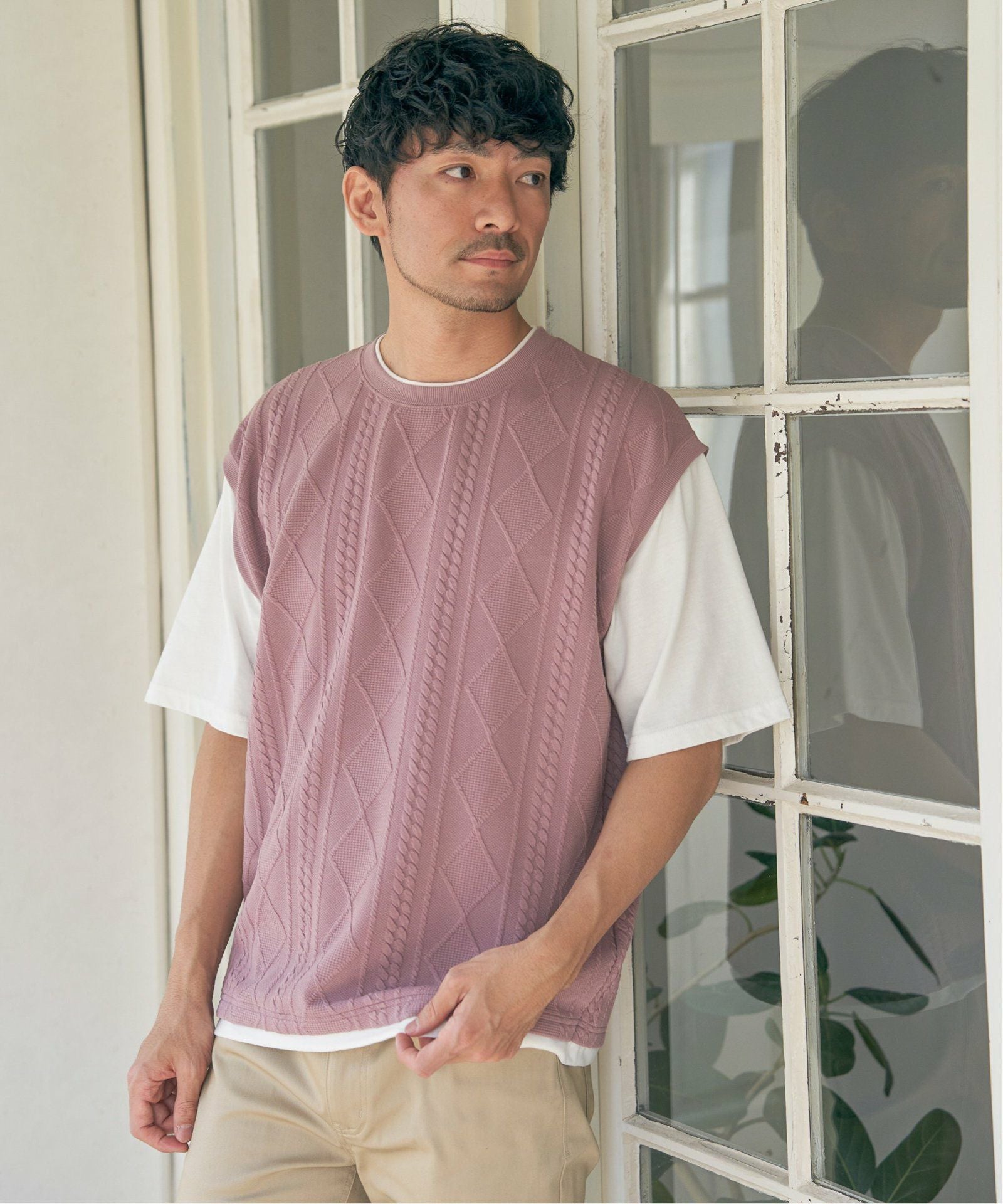 フクレジャカードフェイクベストTシャツ,ikka| TOKYO DESIGN CHANNEL