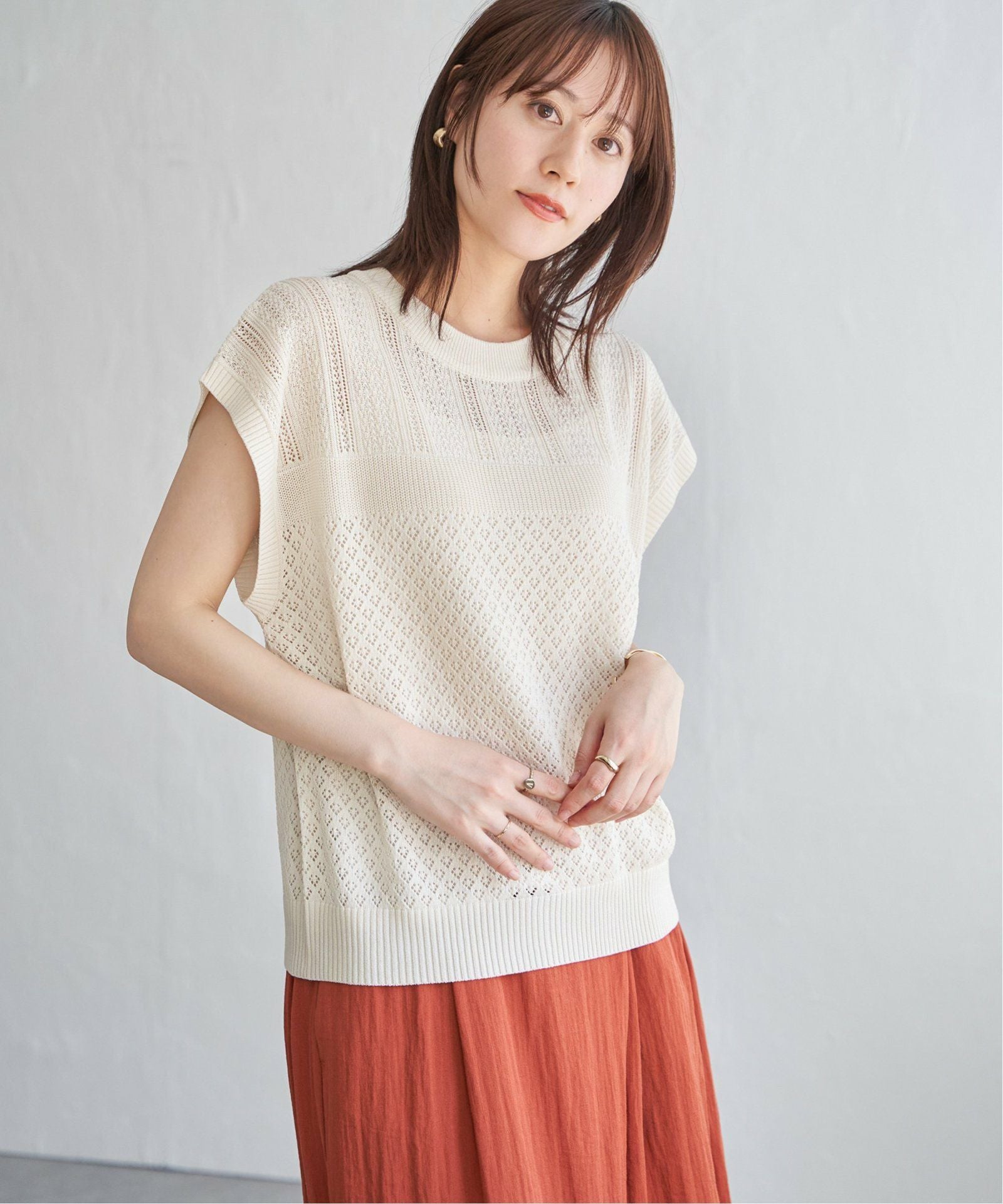 透かし編みニットプルオーバー,60%OFF| TOKYO DESIGN CHANNEL