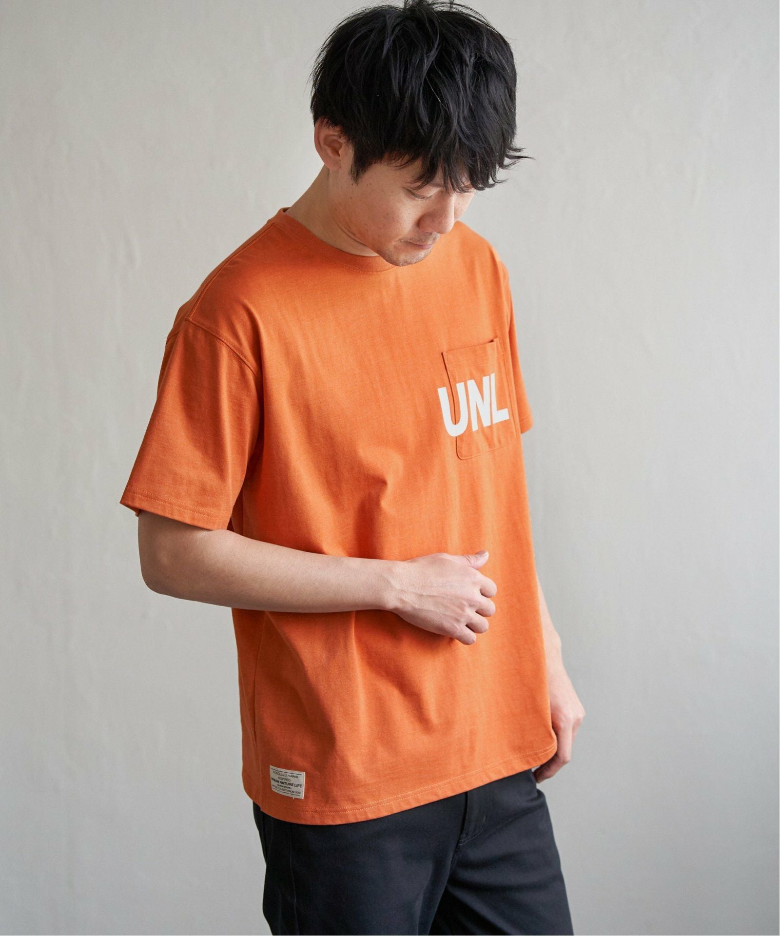 URBAN NATURE LIFE アーバンネイチャーライフ ロゴプリントポケTシャツ