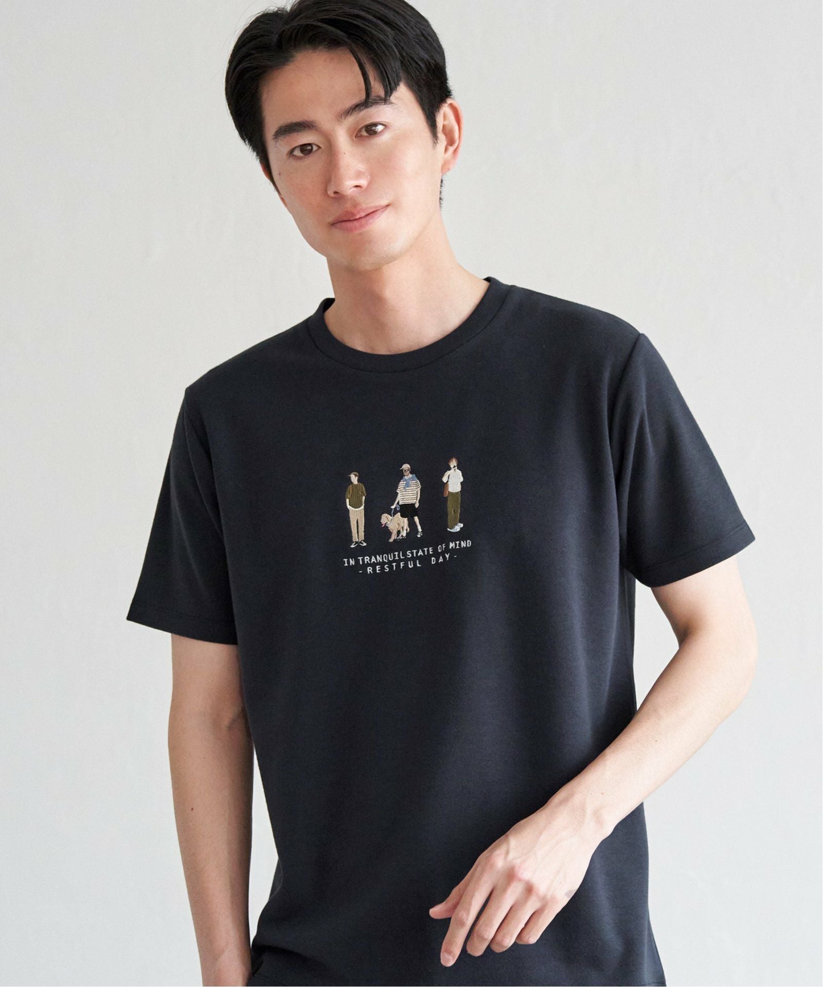 ポンチスリーメン刺繍Tシャツ,ikka| TOKYO DESIGN CHANNEL