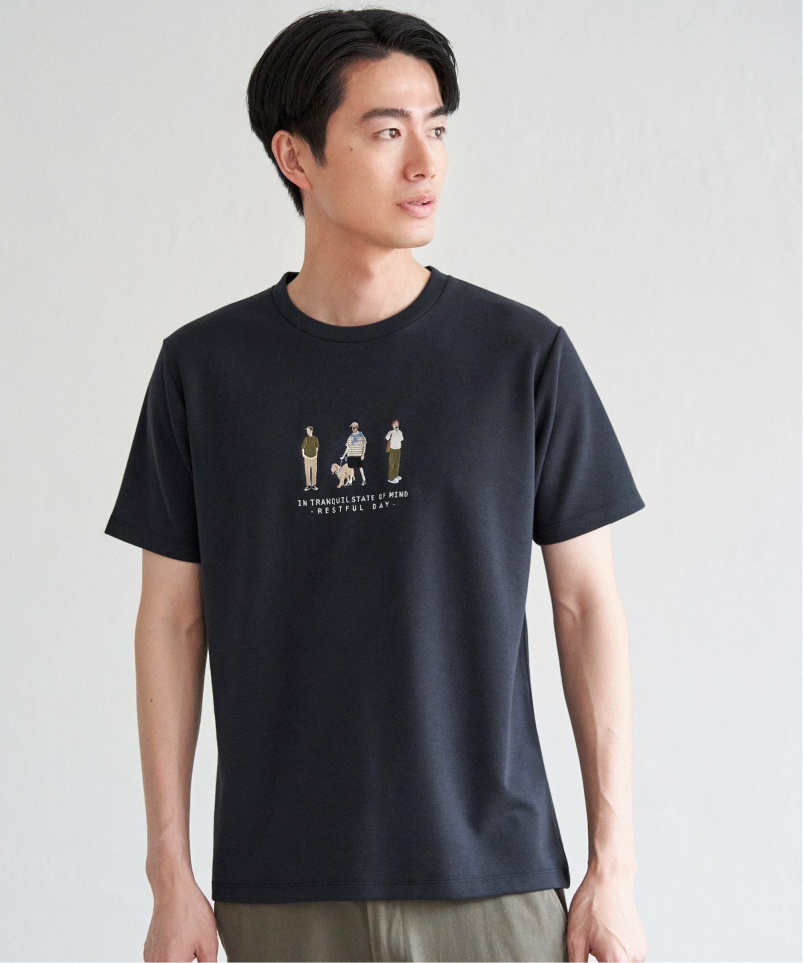 ポンチスリーメン刺繍Tシャツ,ikka| TOKYO DESIGN CHANNEL