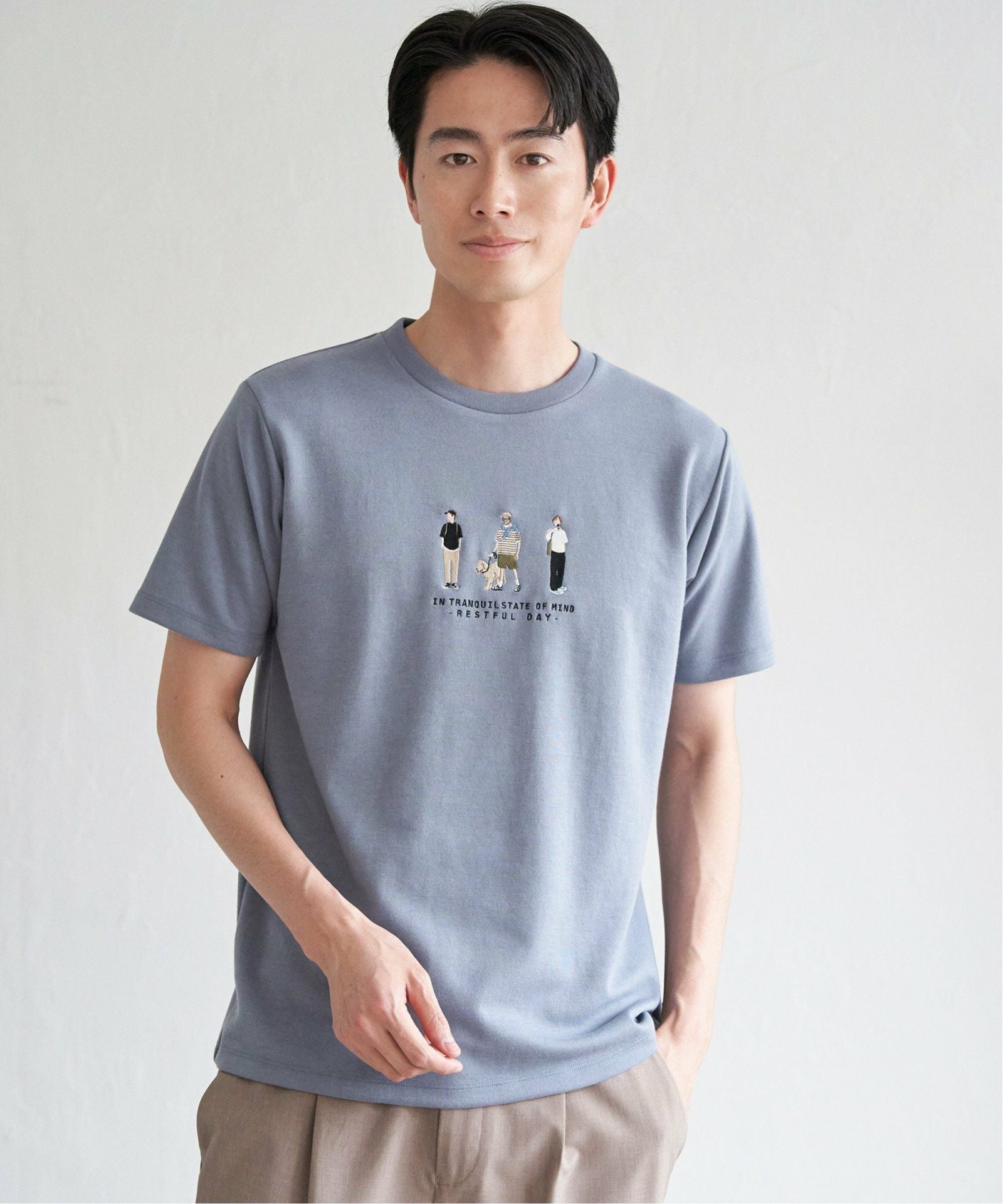 ポンチスリーメン刺繍Tシャツ,ikka| TOKYO DESIGN CHANNEL