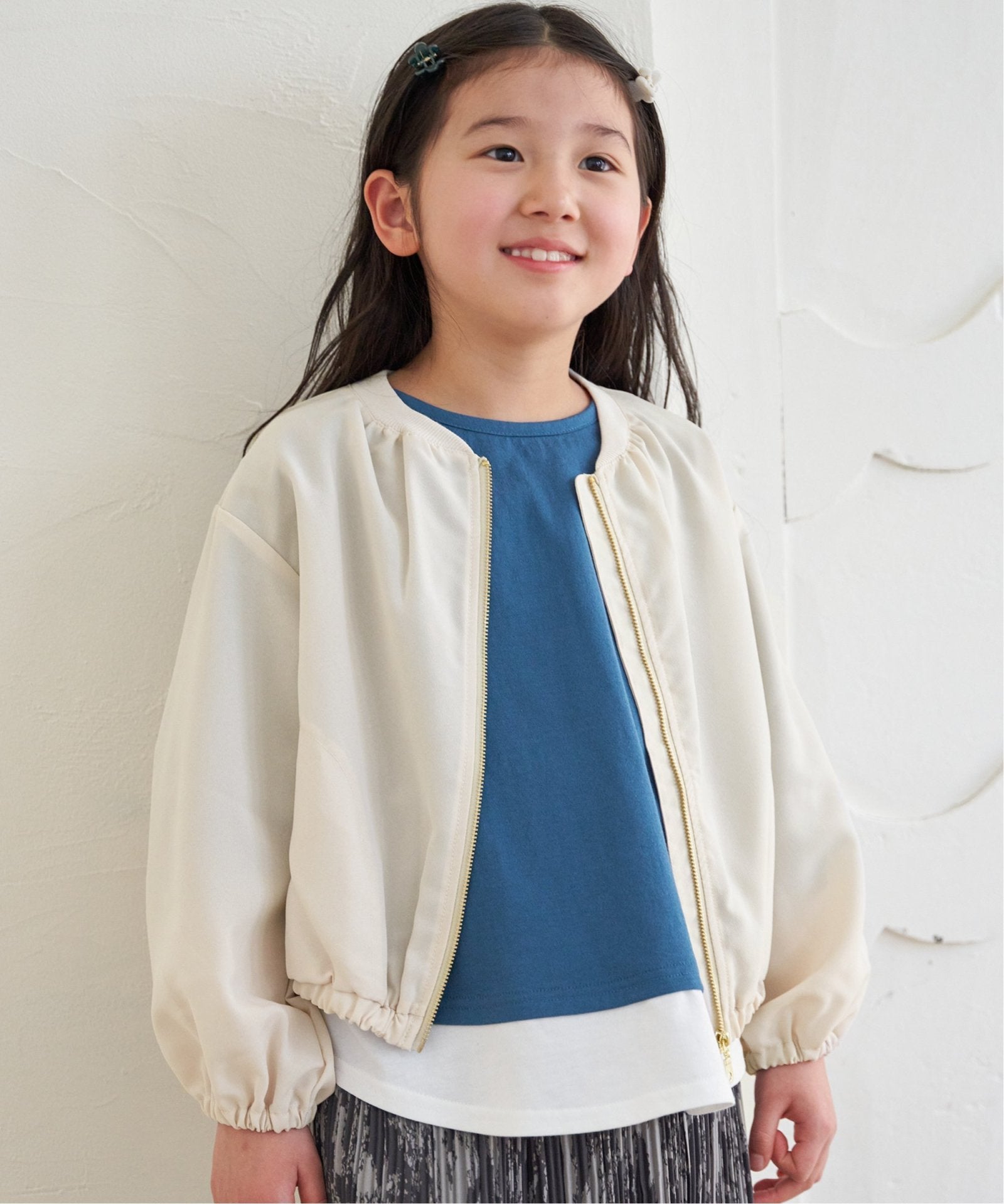 親子コーデ】シアリブブルゾン（120~160cm）,ikka| TOKYO DESIGN CHANNEL
