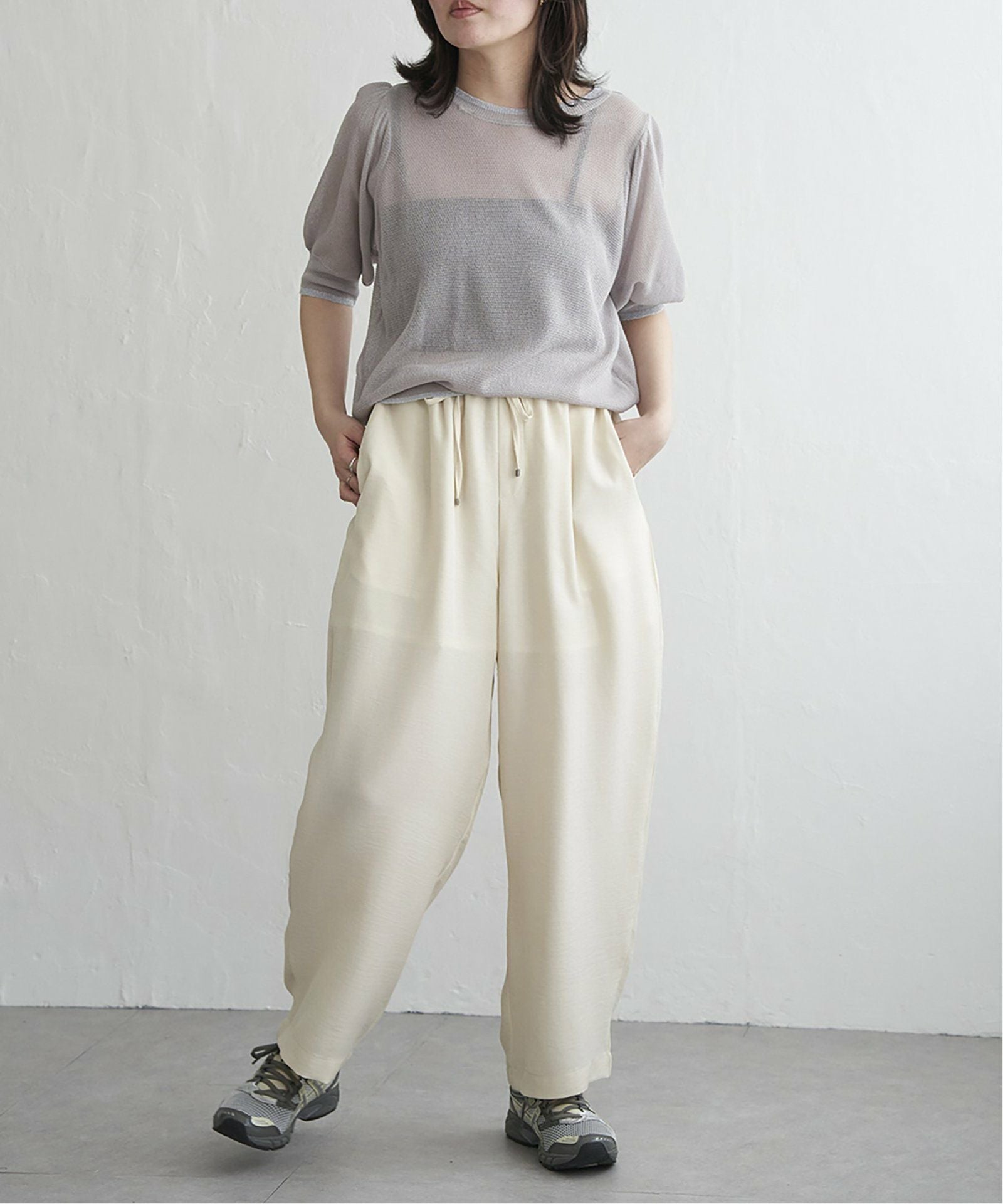 Ruu様　トップス　カラーivory サイズF 透かし編み配色トップス,40%OFF| TOKYO DESIGN CHANNEL