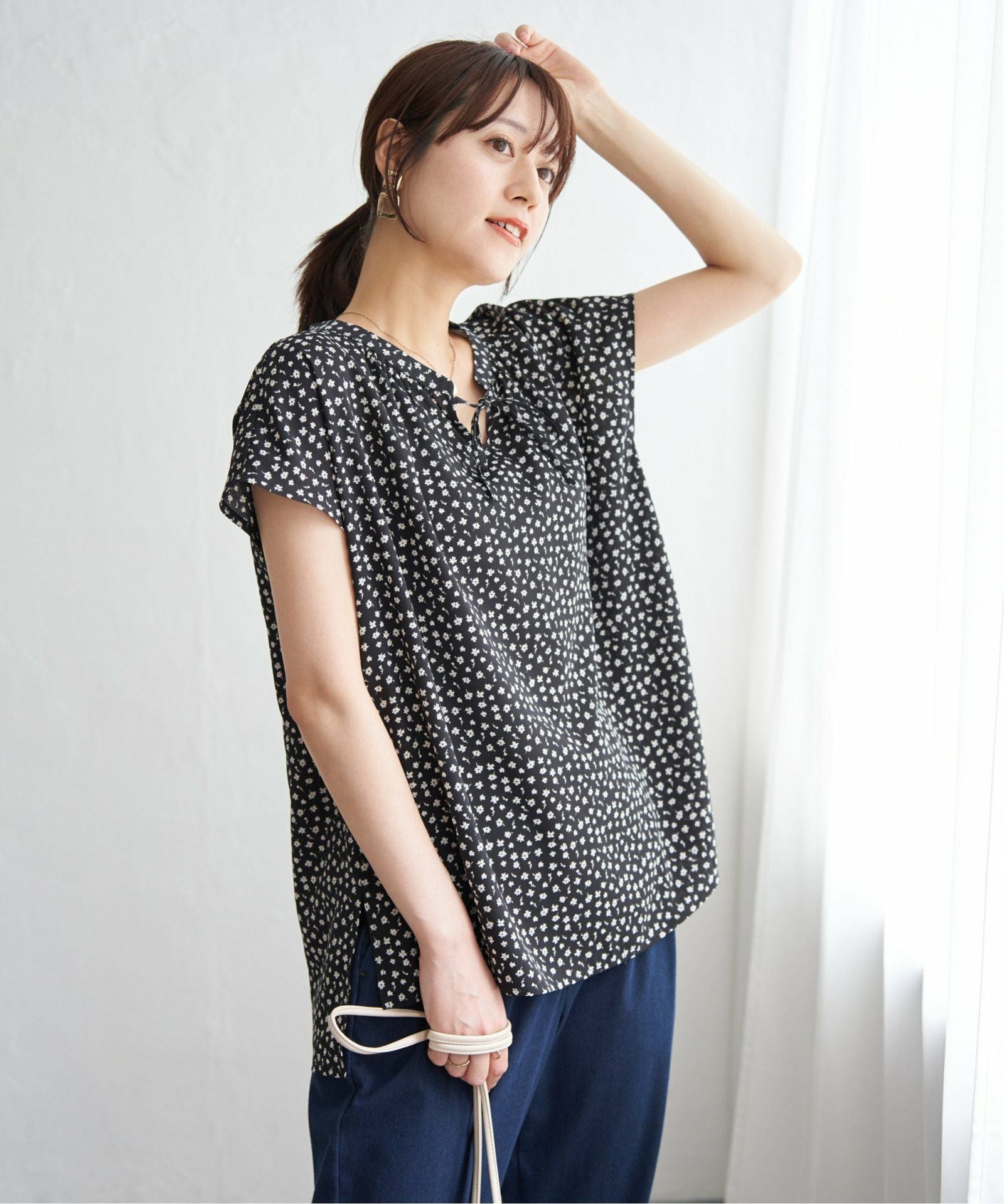 ジョーゼットフレンチスリーブブラウス,60%OFF| TOKYO DESIGN CHANNEL