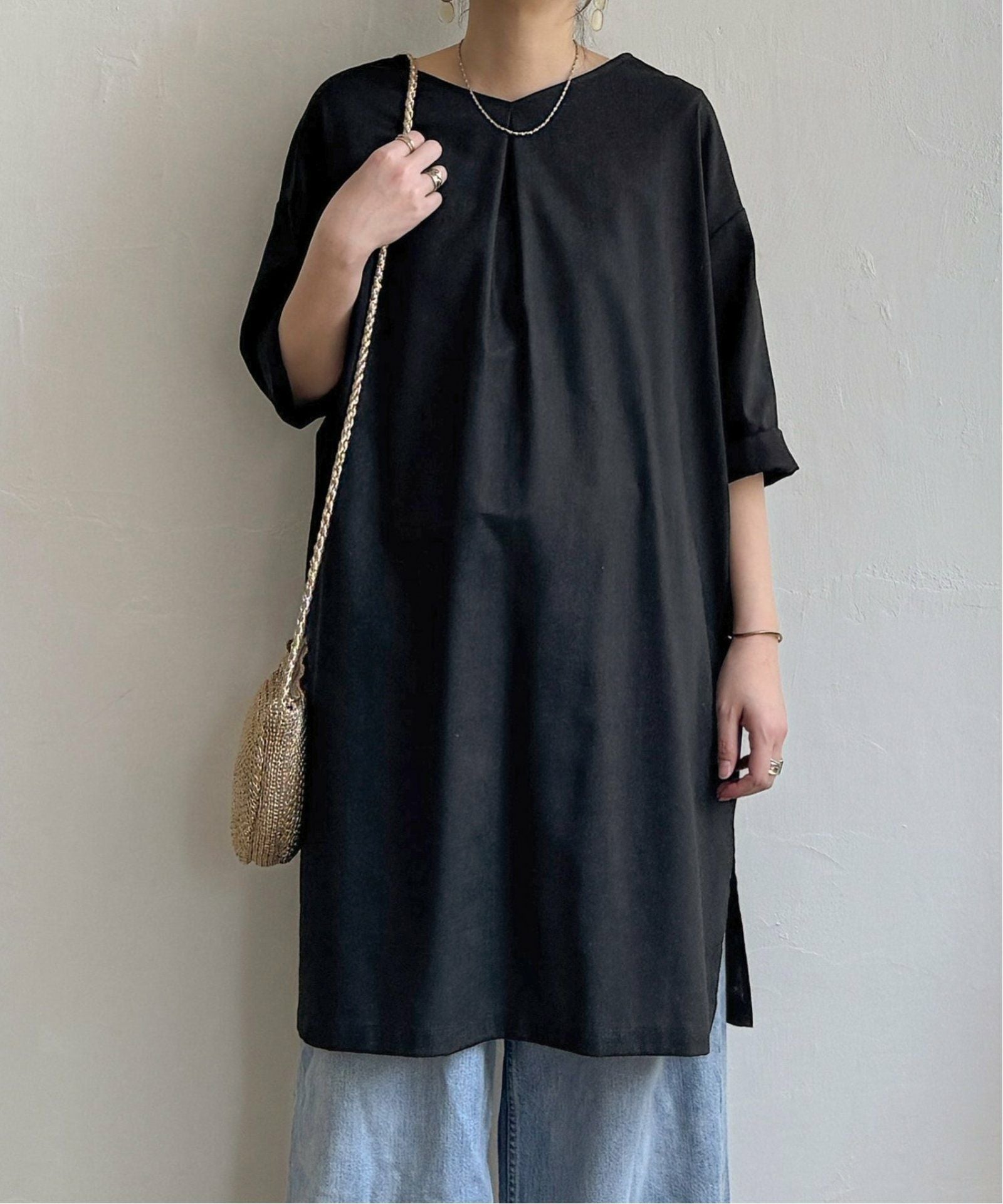 リネン混サックワンピース,60%OFF| TOKYO DESIGN CHANNEL