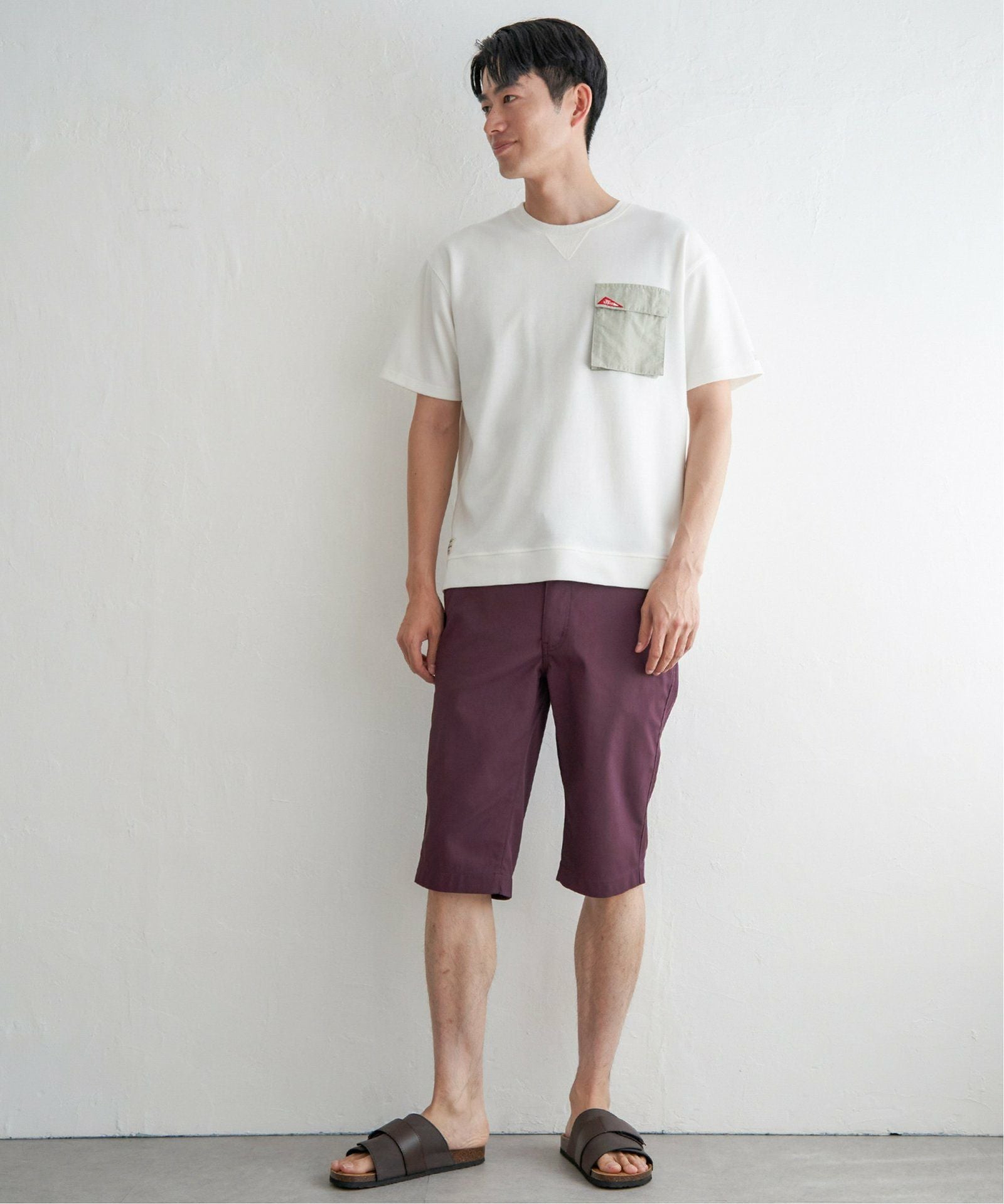 親子コーデ】6.5分丈ドビーイージーハーフパンツ,ikka| TOKYO DESIGN