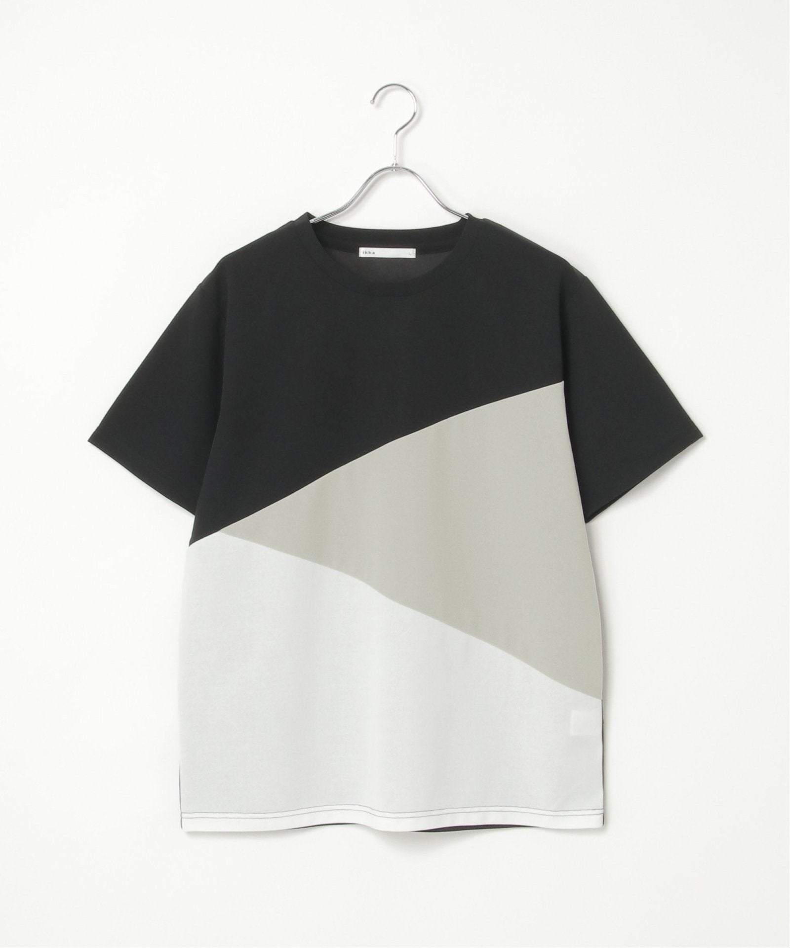 接触冷感／吸水速乾】マルチファンクション斜め切り替えTシャツ【親子