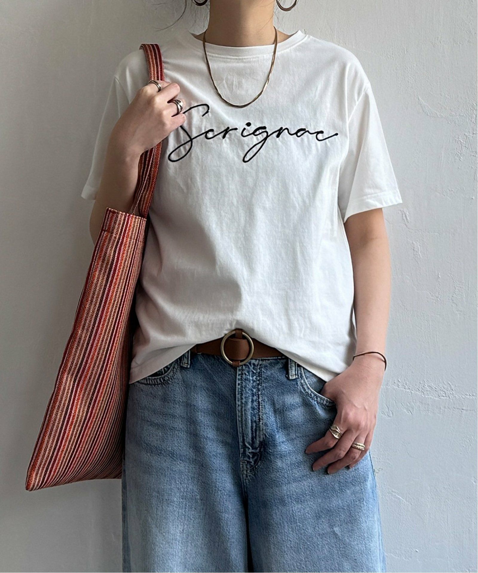 19SS グレースコンチネンタル コード刺繍ロゴトップ Tシャツ セール】 コード刺繍ロゴトップ （Tシャツ）｜GRACE CONTINENTAL