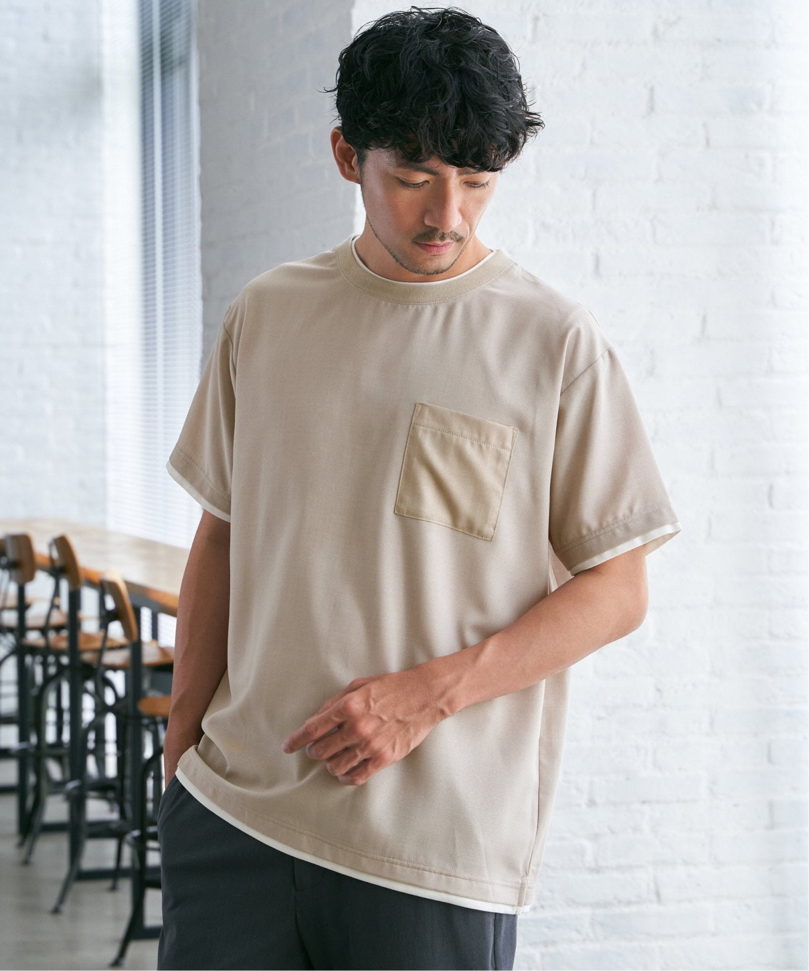 イージーケアリネンライクシャツT,ikka| TOKYO DESIGN CHANNEL