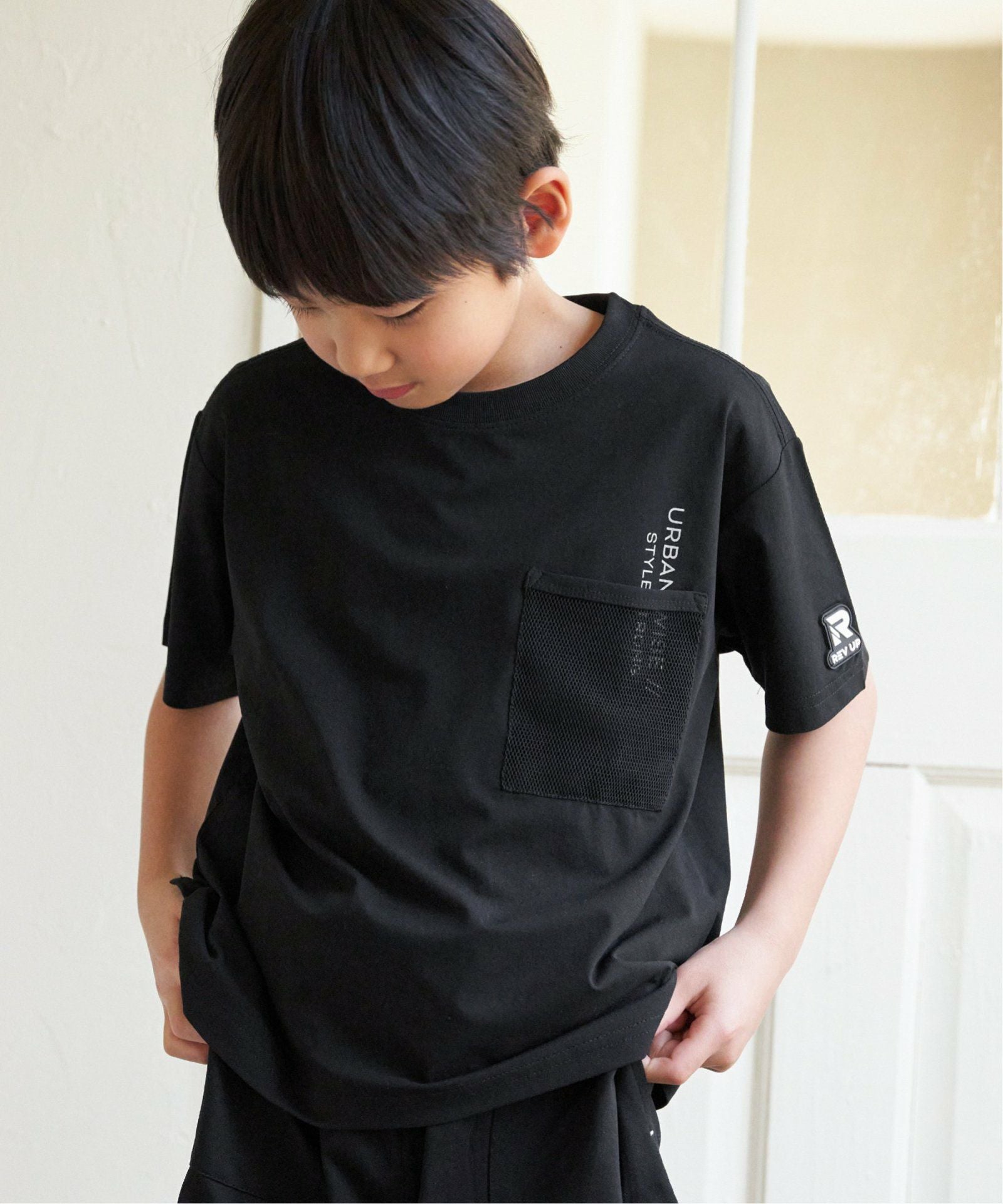 セットアップ対応】GOKU楽速乾メッシュポケTシャツ（120~160cm）,ikka