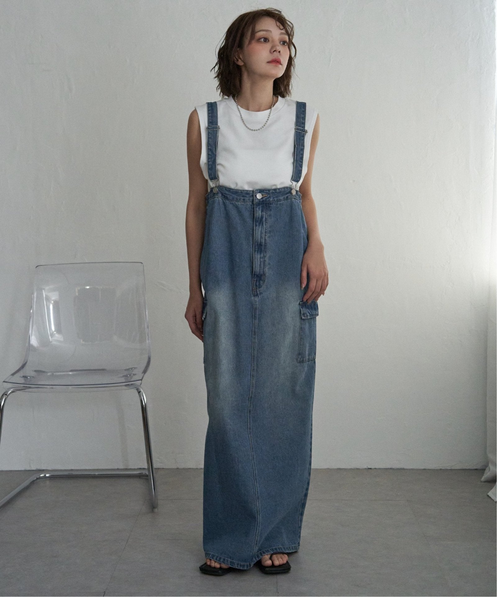 notch.by yui 】カーゴデニムジャンパースカート,notch.| TOKYO DESIGN