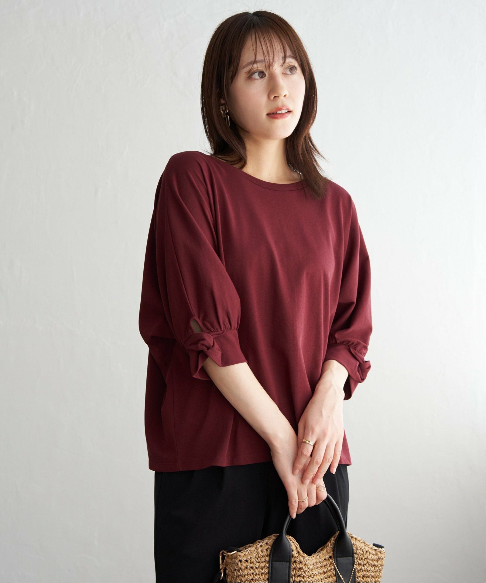 接触冷感】冷感ツイストドルマンプルオーバー,ikka| TOKYO DESIGN CHANNEL