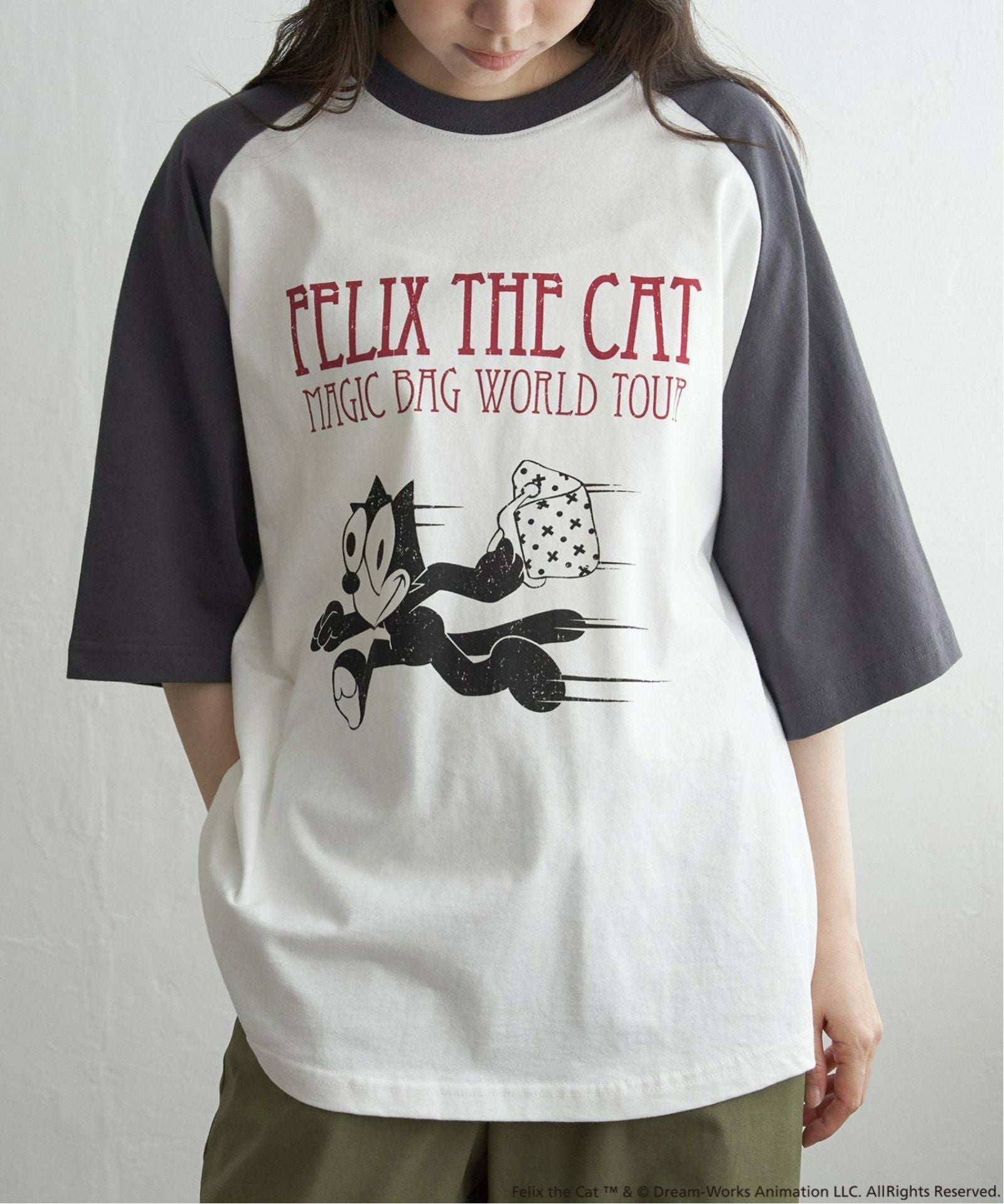 Felix the cat フィリックス・ザ・キャット / ラグランTシャツ,VENCE
